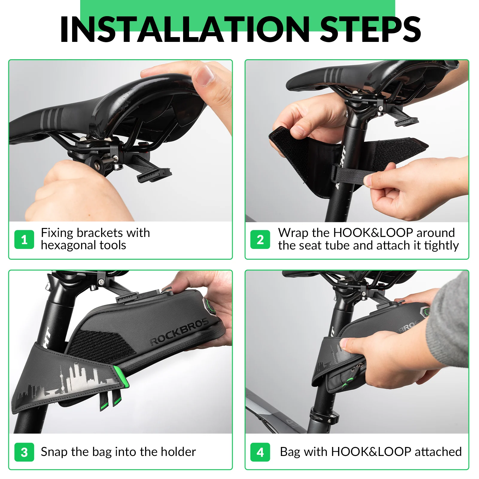 ROCKBROS Bike Saddle Bag Graphic 0.9L - Image 5