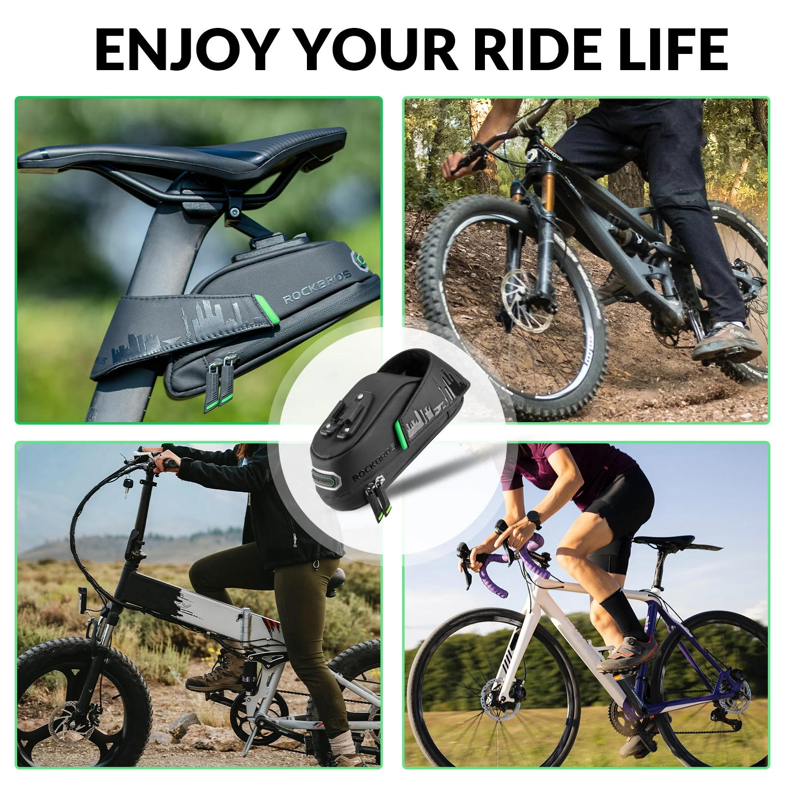 ROCKBROS Bike Saddle Bag Graphic 0.9L - Image 6
