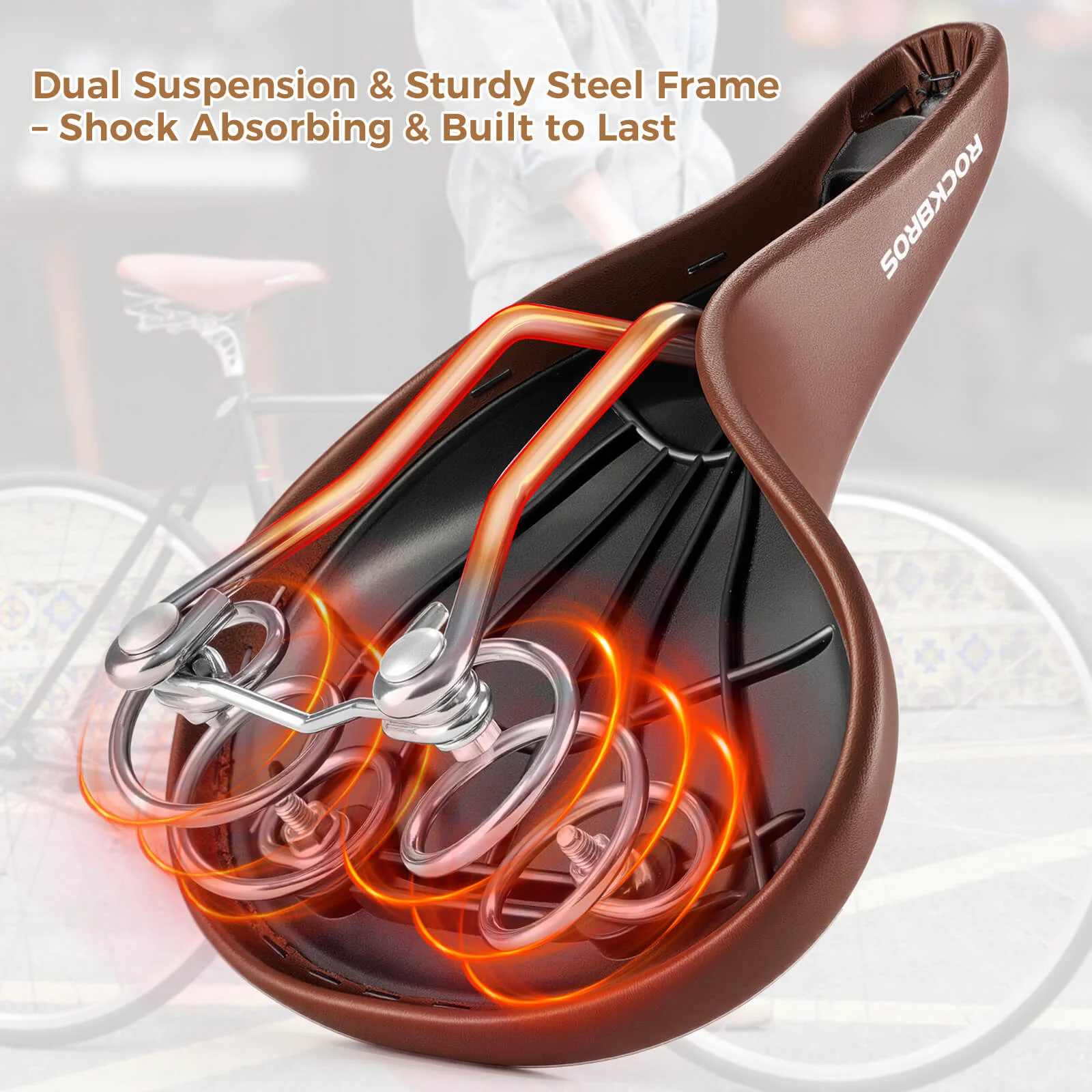 ROCKBROS Bike Saddle Retro Style - Image 7