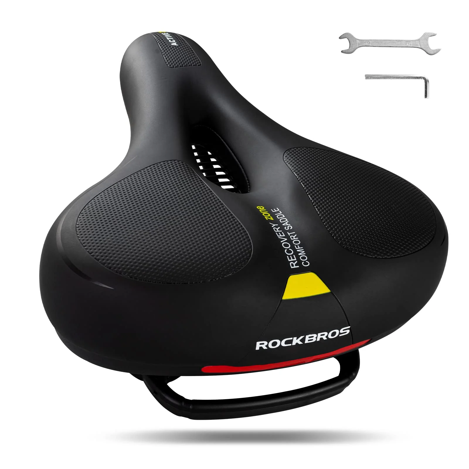 ROCKBROS Bike Seat Comfort Reflective Bike Saddle Soft Wide - Image 3