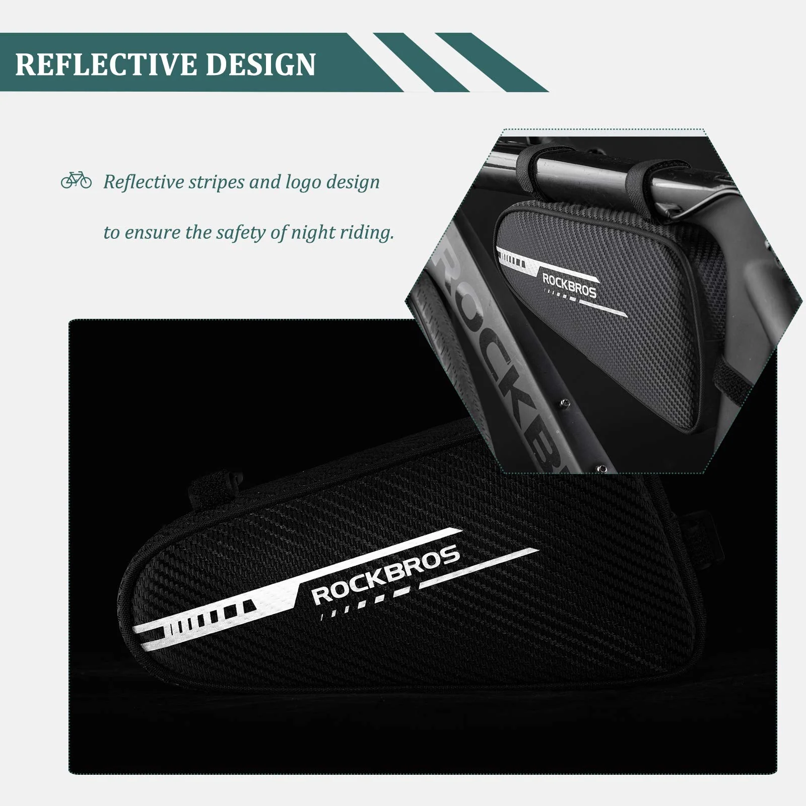 ROCKBROS Bike Triangle Bag Side Opening Corner Pouch Storage Bag - Image 9