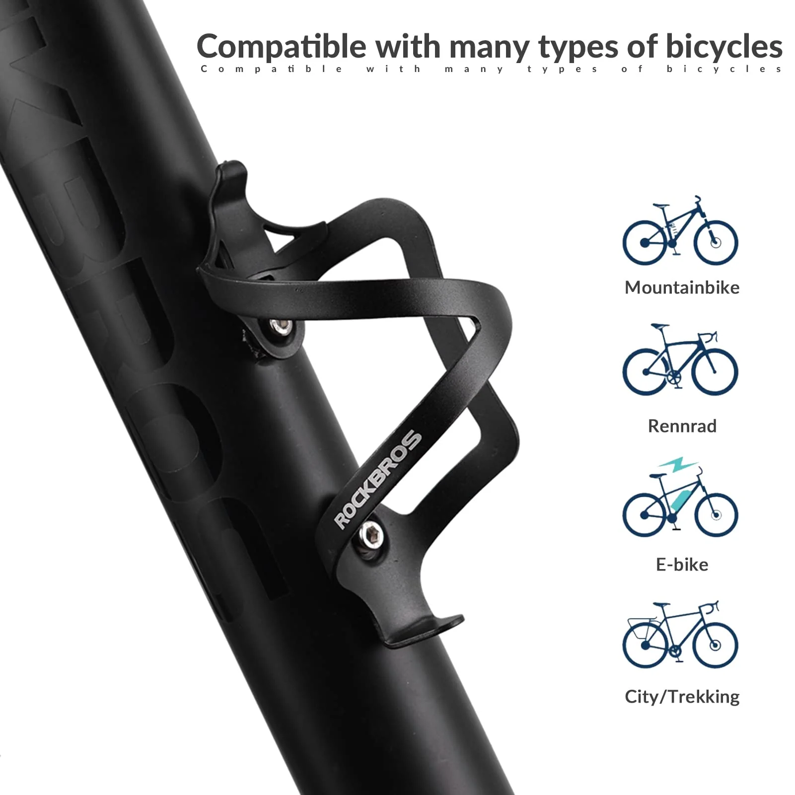 ROCKBROS Bike Water Bottle Cage Aluminum Alloy Bicycle Bottle Holder - Image 33