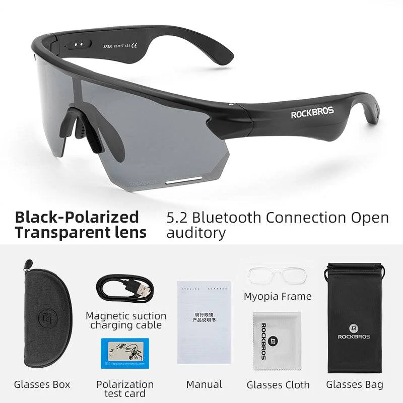 Bluetooth Sunglasses TAC polarized lenses with Music Speaker - Image 9