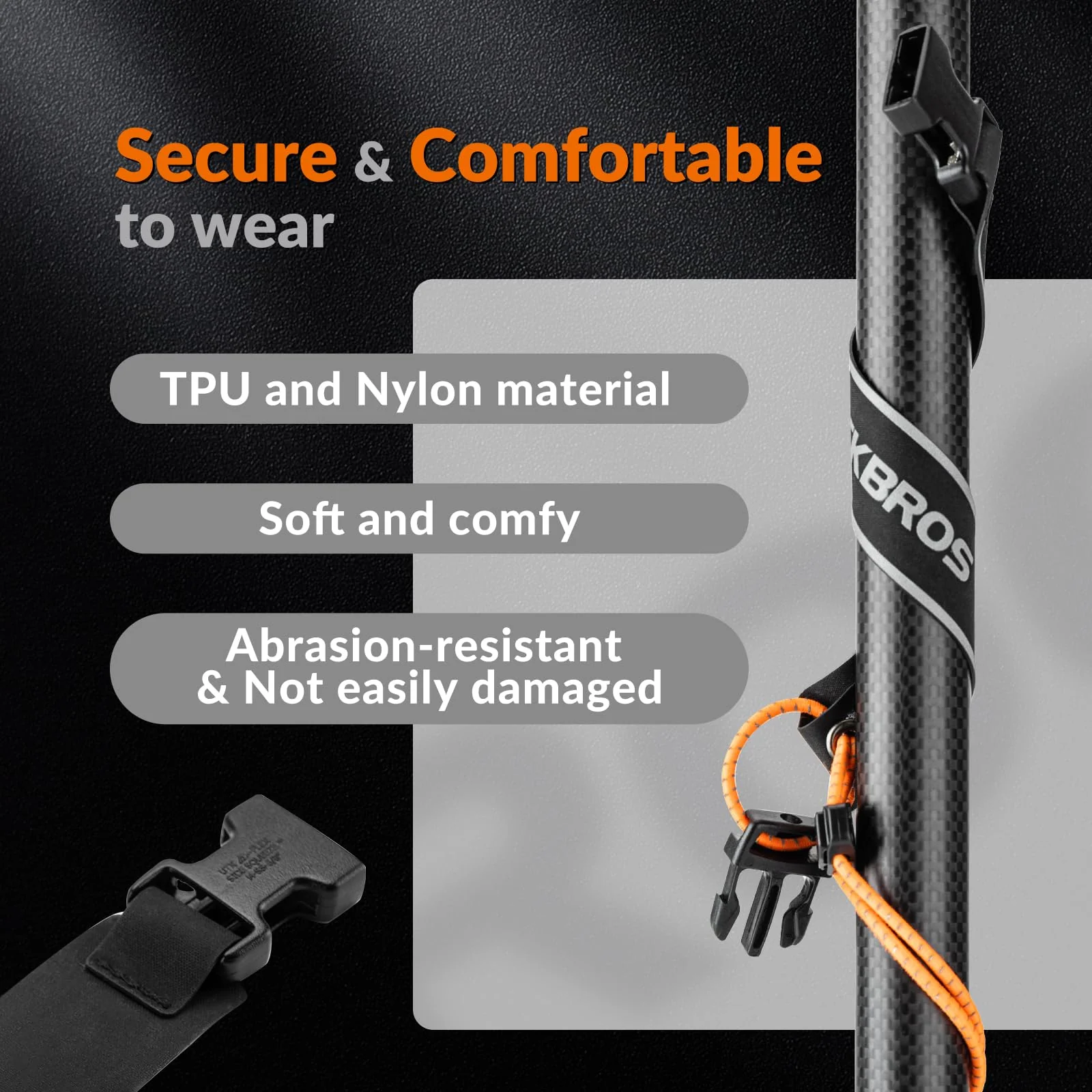 ROCKBROS Camping Pant Leg Straps Riding Ankle Strap Adjustable & Reflective - Image 4