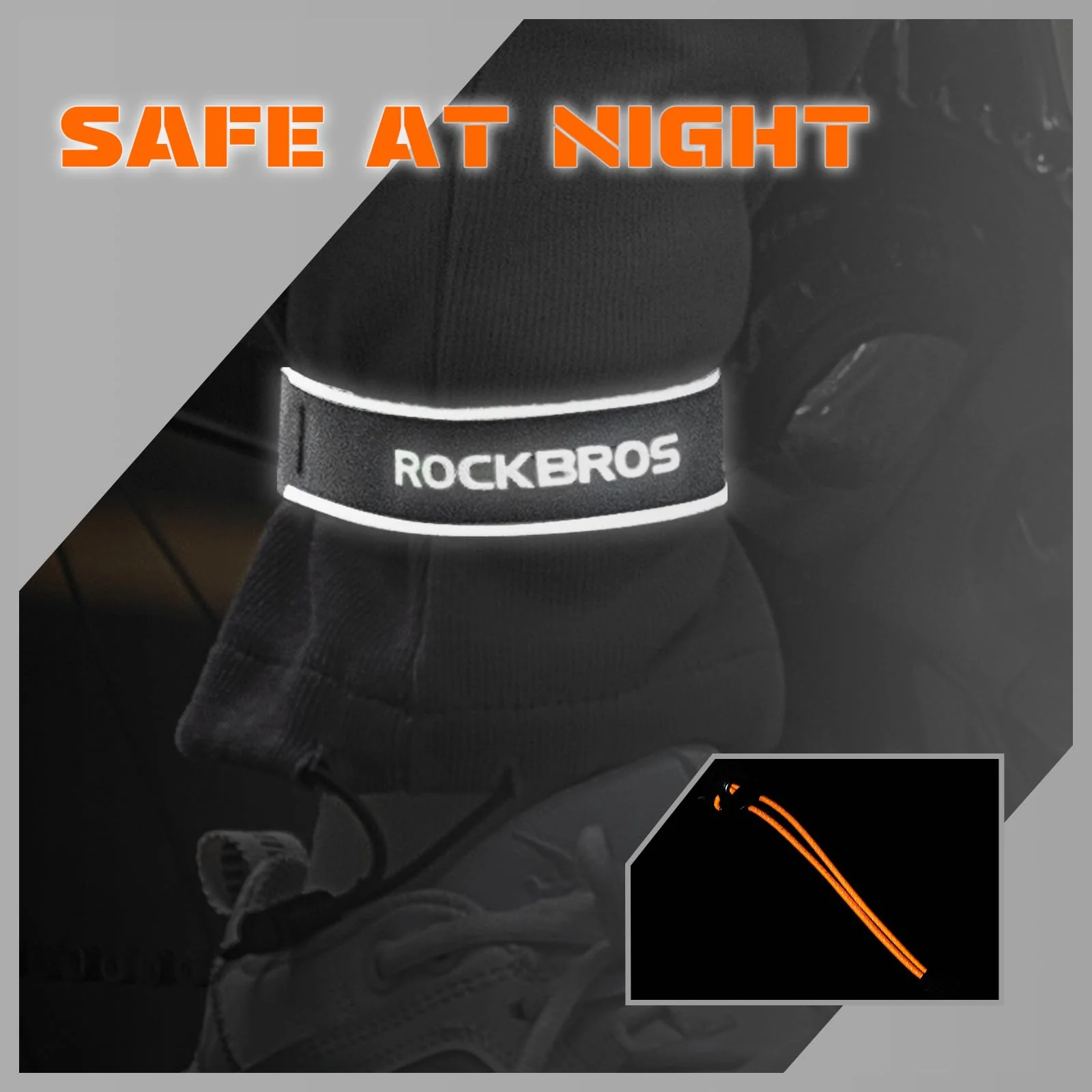 ROCKBROS Camping Pant Leg Straps Riding Ankle Strap Adjustable & Reflective - Image 5