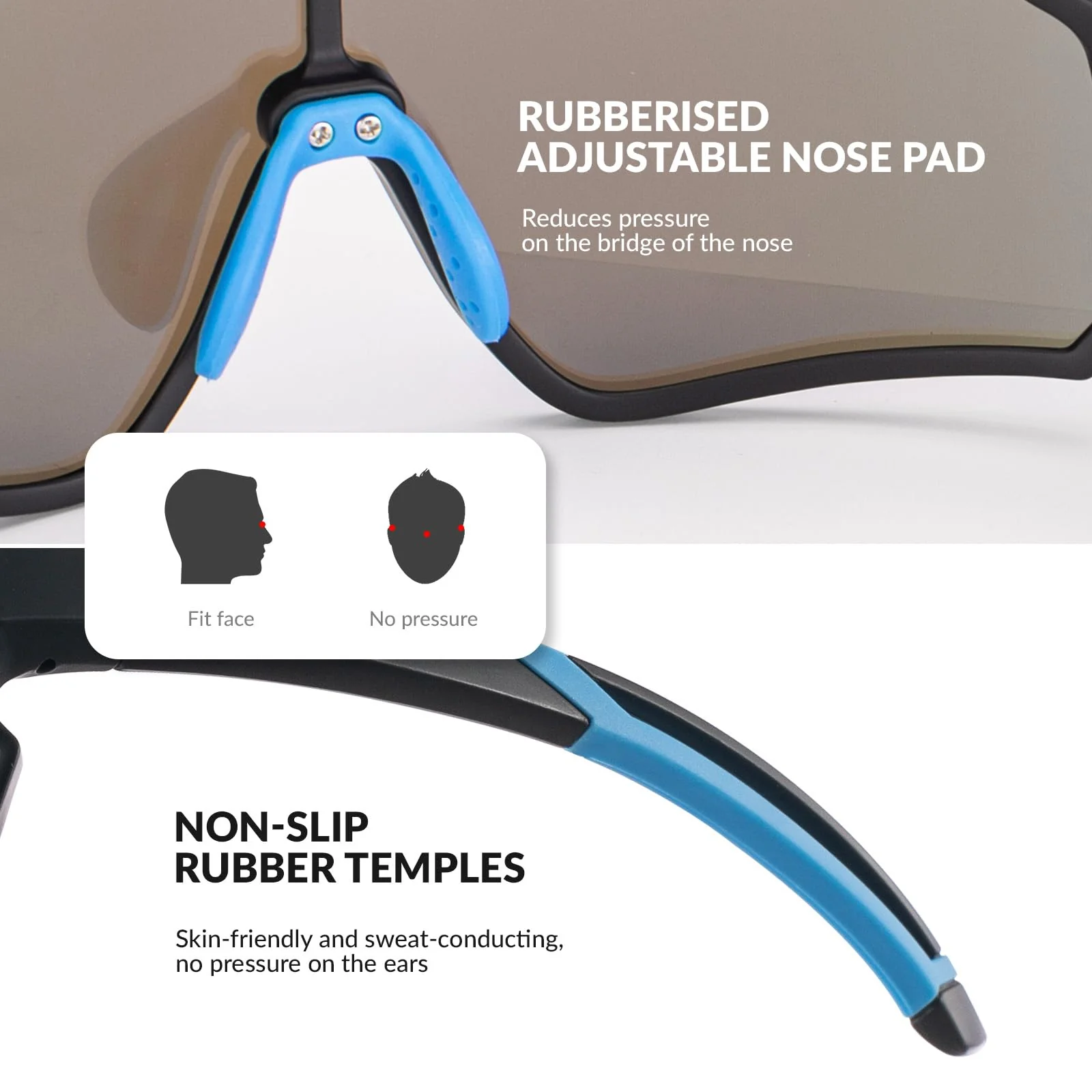 ROCKBROS Kids Cycling Glasses UV400 Protection Sunglasses for Boys Girls - Image 4