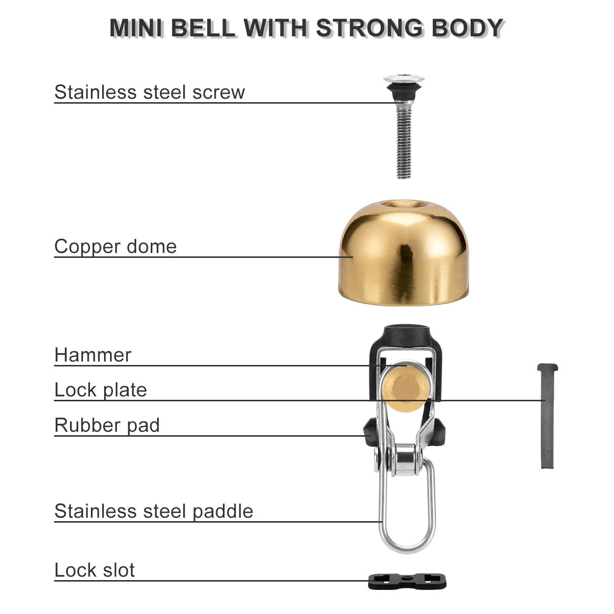 ROCKBROS Cycling Bell Ring Loud Handlebar Alarm Bicycle Bell - Image 15