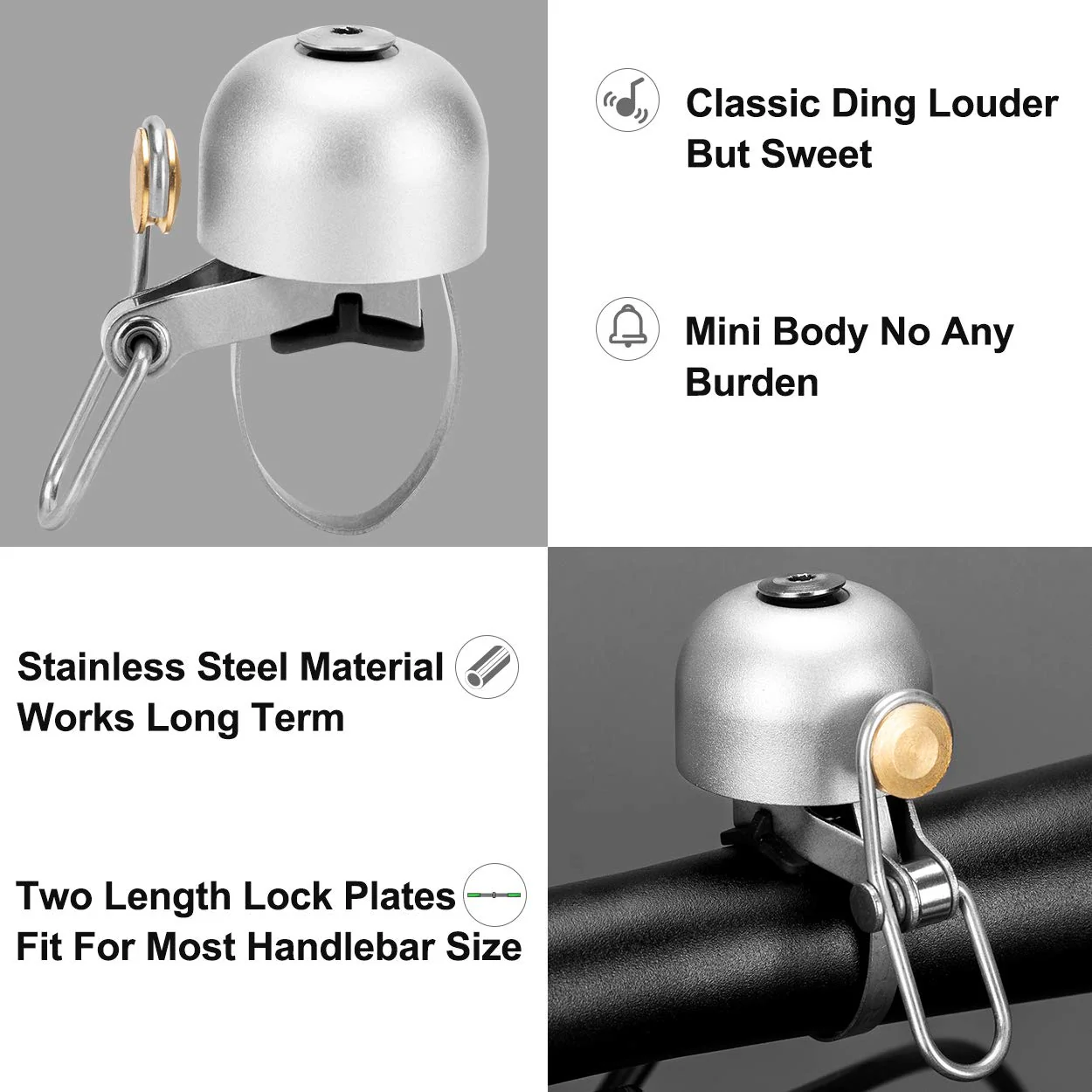 ROCKBROS Cycling Bell Ring Loud Handlebar Alarm Bicycle Bell - Image 19
