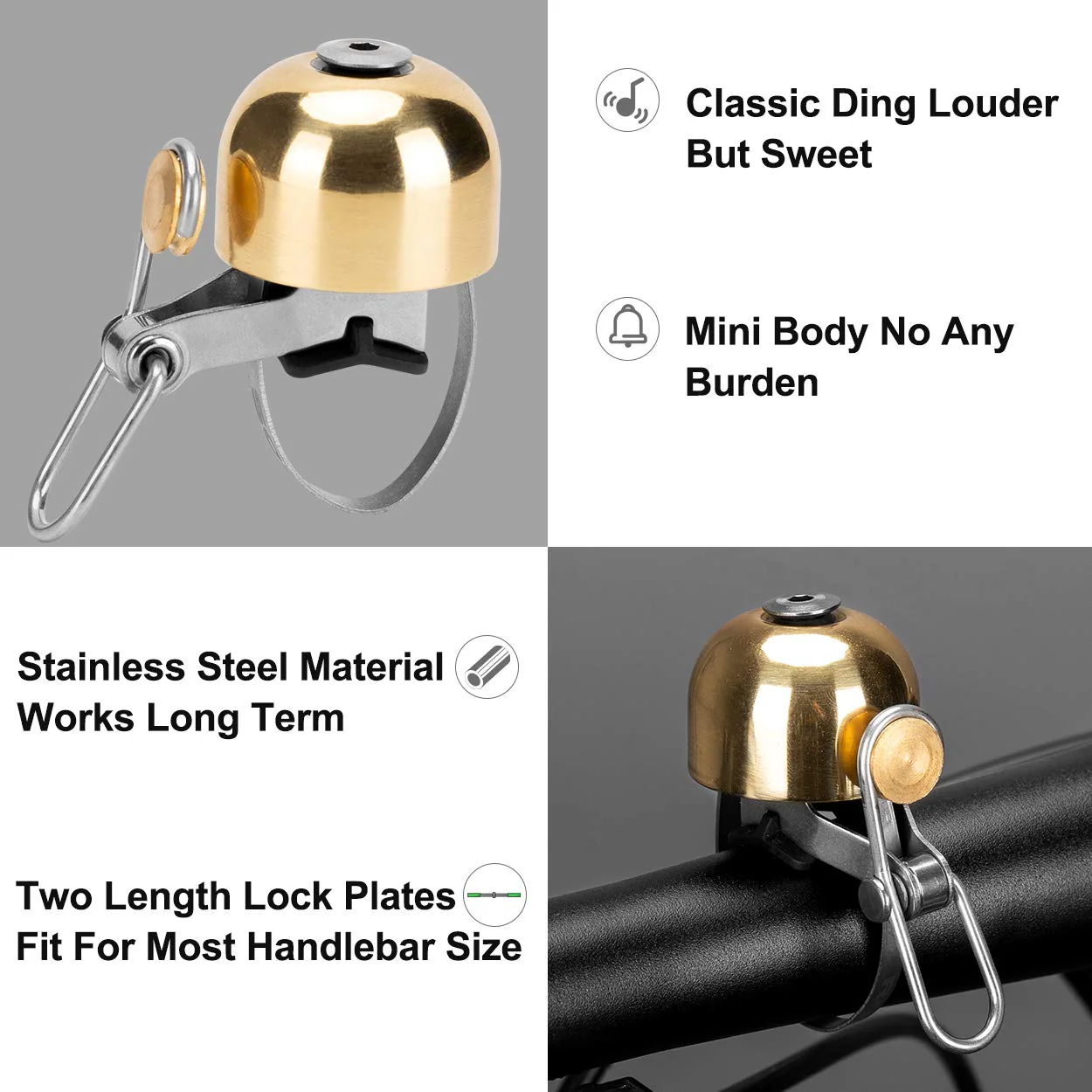 ROCKBROS Cycling Bell Ring Loud Handlebar Alarm Bicycle Bell - Image 7