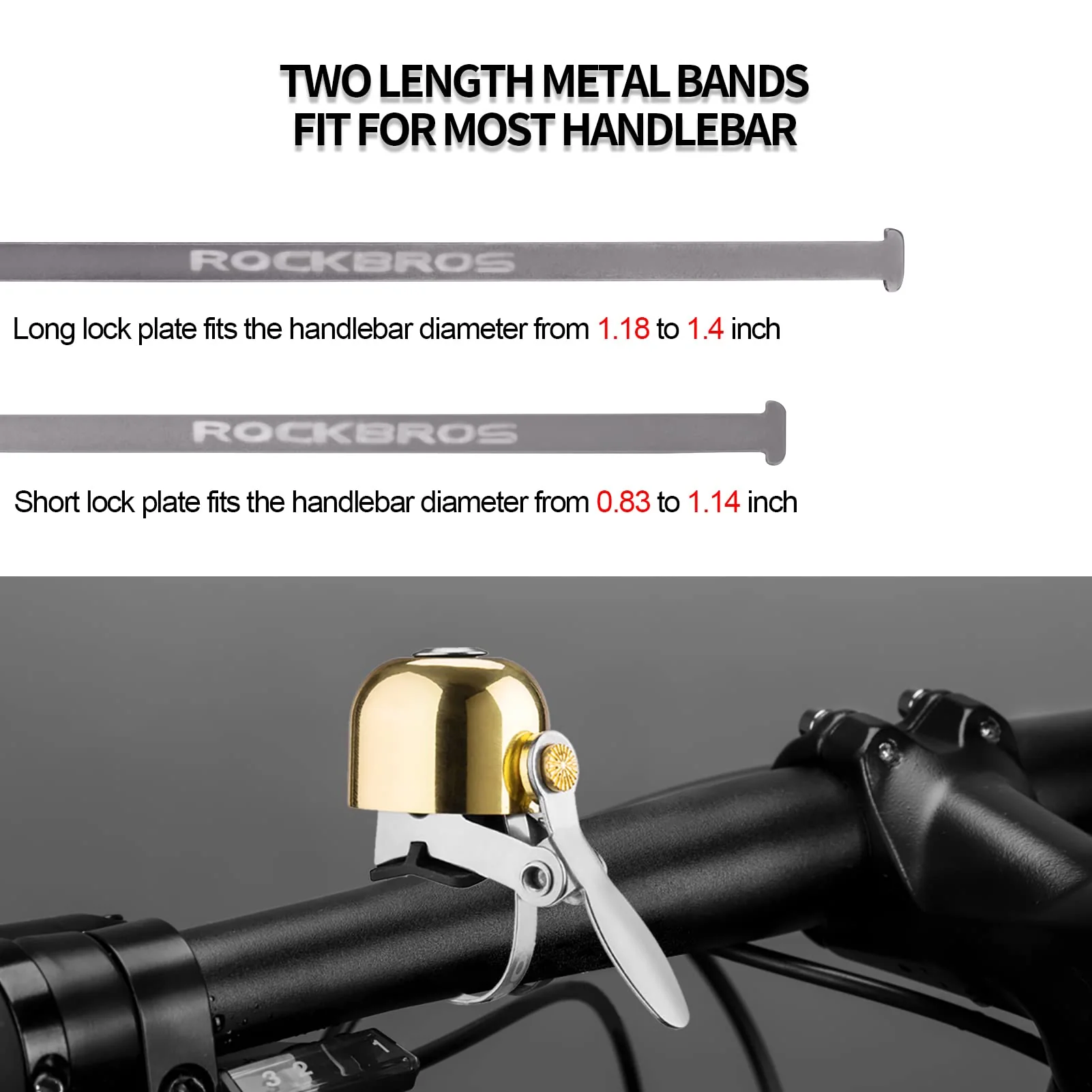 ROCKBROS Cycling Bell Ring Loud Handlebar Alarm Bicycle Bell - Image 9