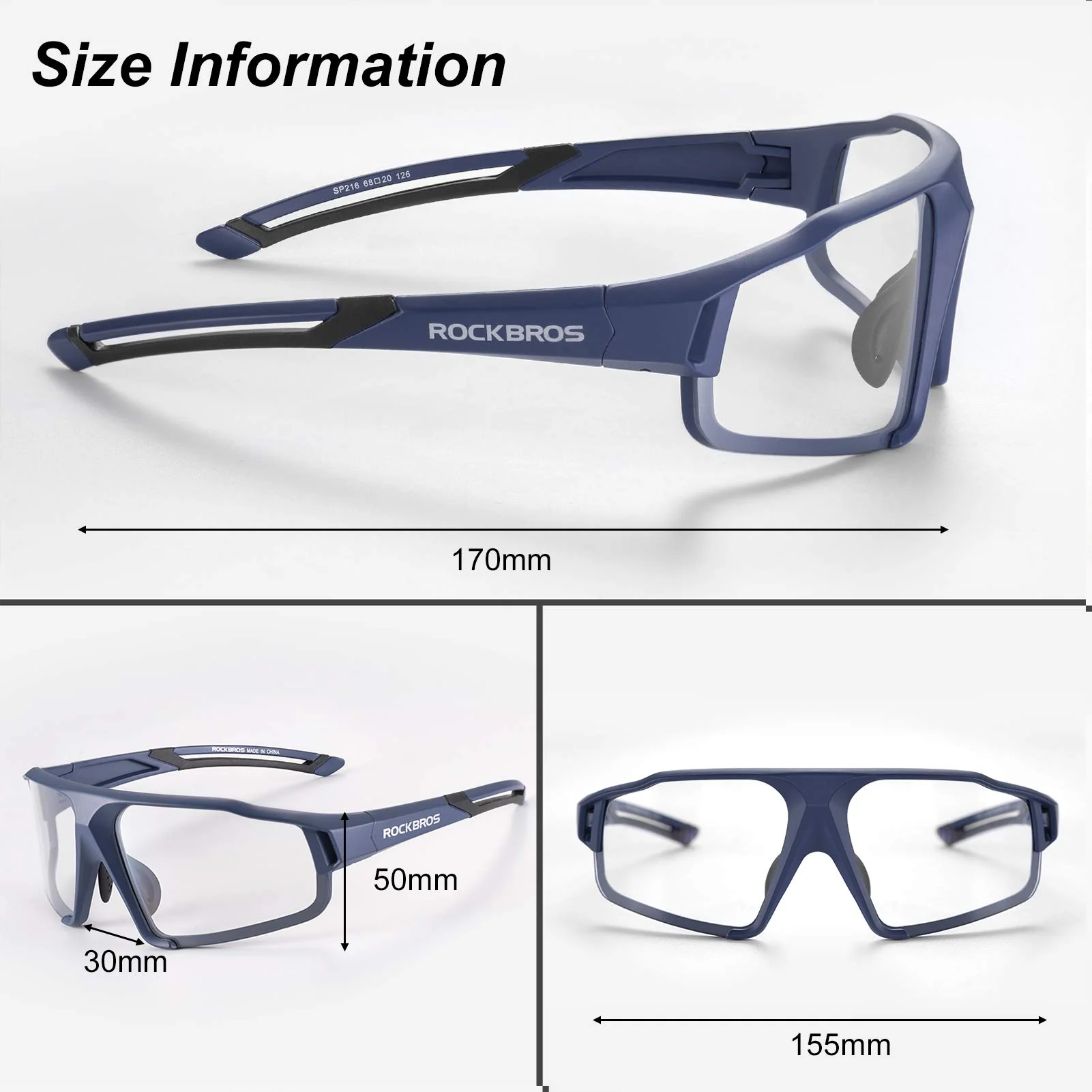 ROCKBROS Photochromic Cycling Glasses UV 400 Protection Sports Sunglasses - Image 11