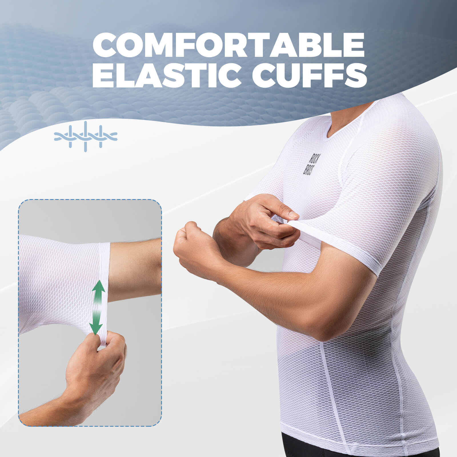 ROCKBROS Cycling Base Layers Men Mesh Short Sleeve - Image 5