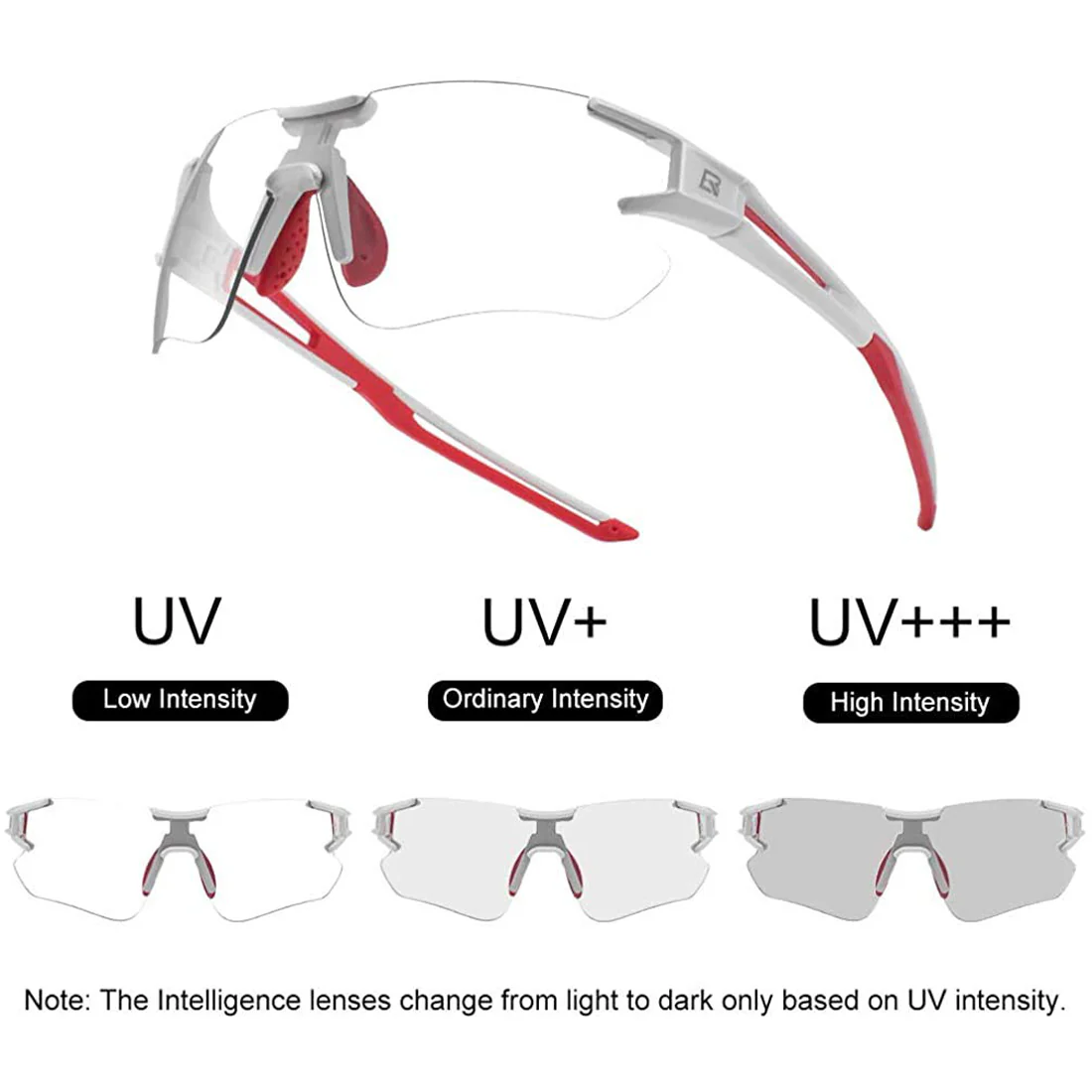 ROCKBROS Cycling Photochromic Sunglasses Rimless Transparent Goggles - Image 10