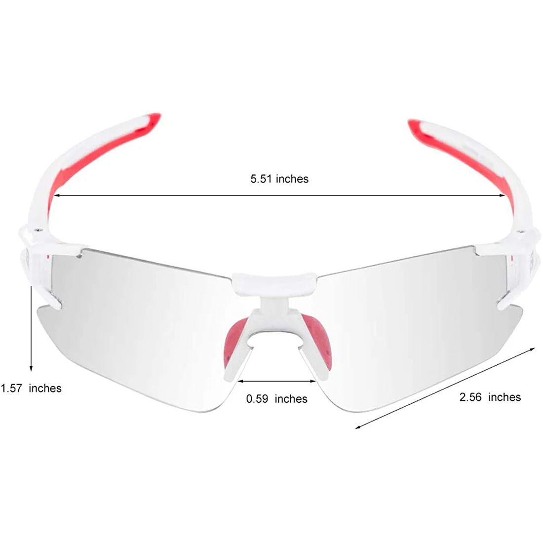 ROCKBROS Cycling Photochromic Sunglasses Rimless Transparent Goggles - Image 11