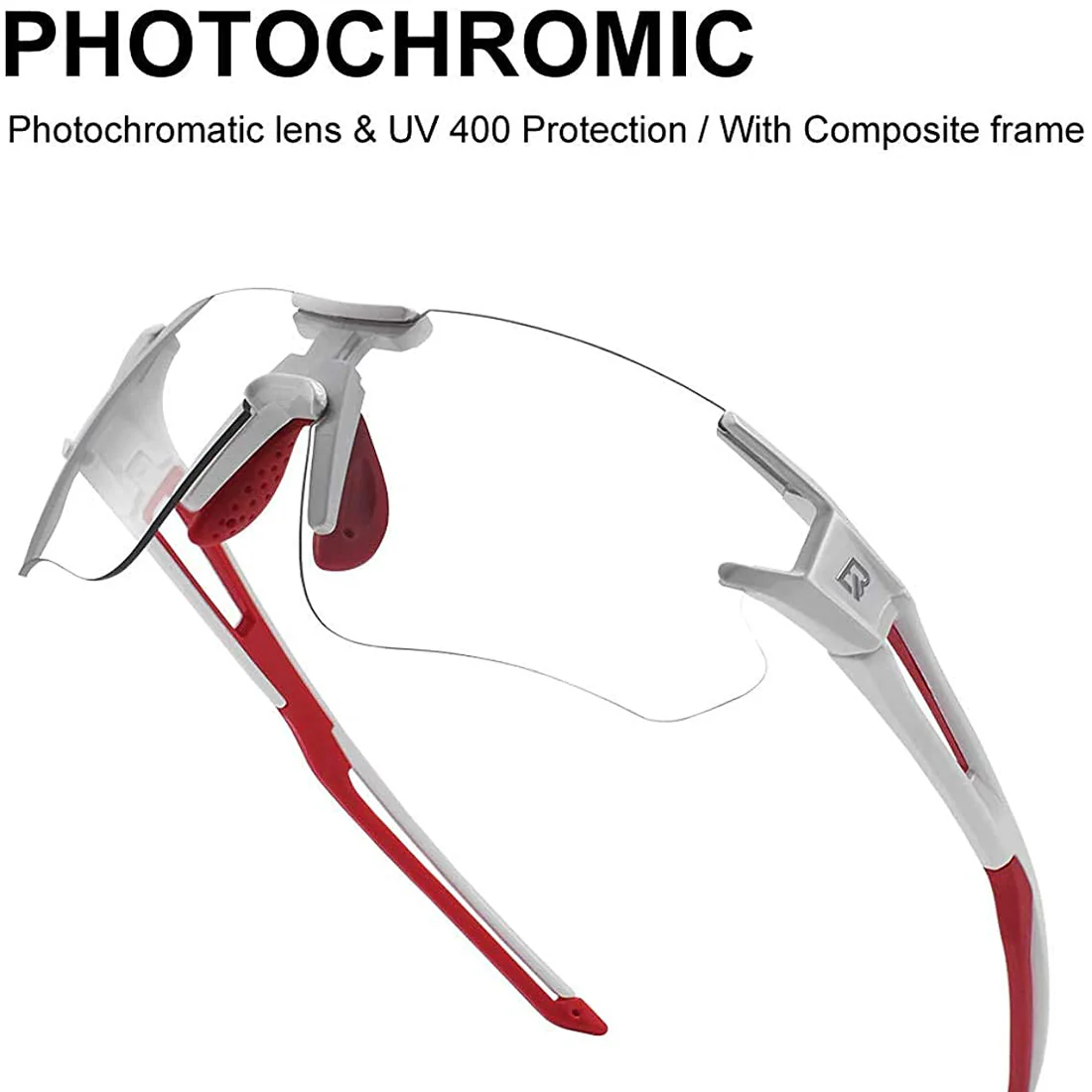 ROCKBROS Cycling Photochromic Sunglasses Rimless Transparent Goggles - Image 14