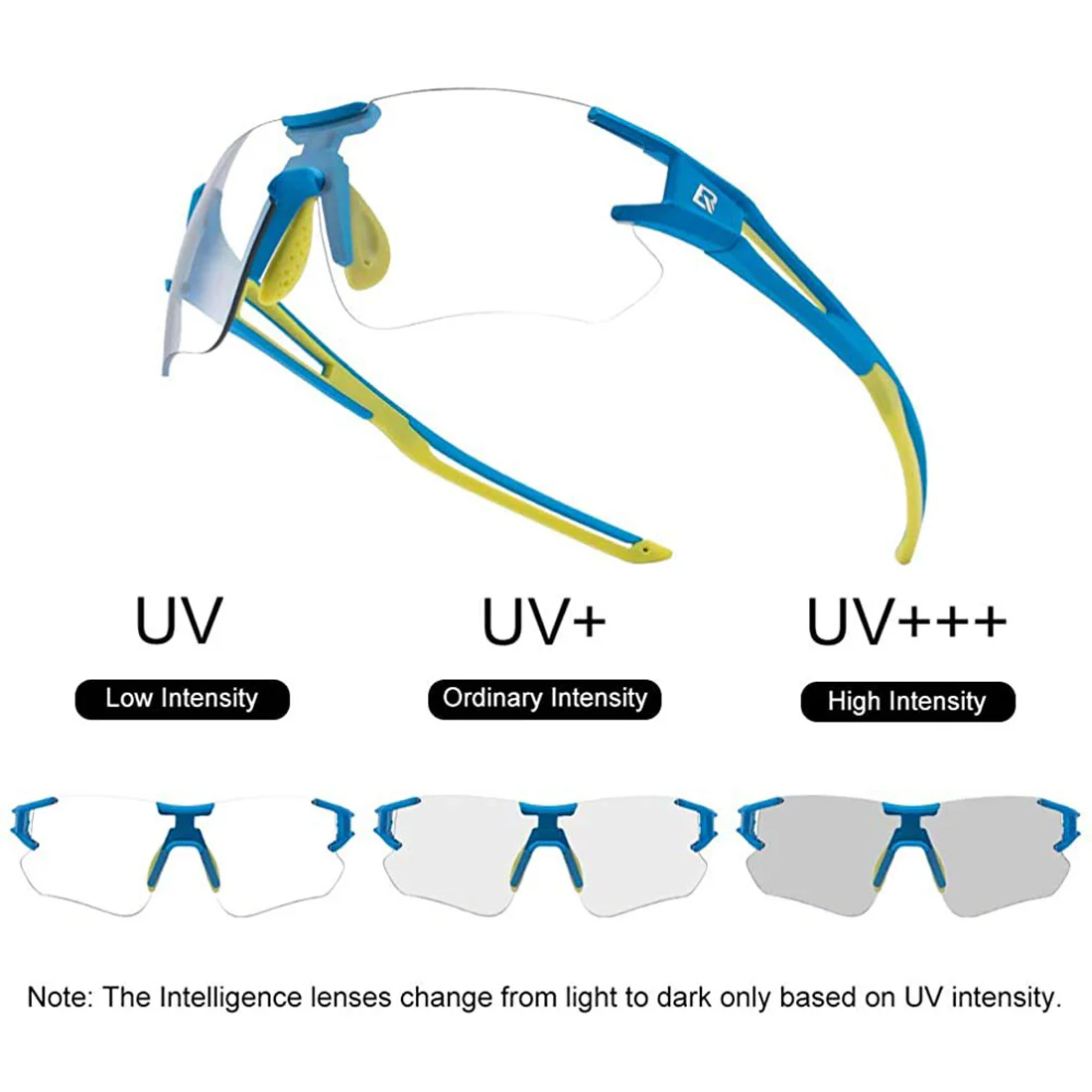 ROCKBROS Cycling Photochromic Sunglasses Rimless Transparent Goggles - Image 17