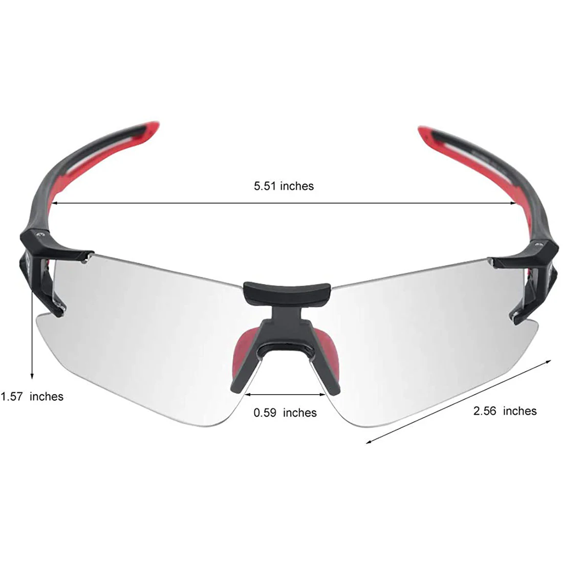 ROCKBROS Cycling Photochromic Sunglasses Rimless Transparent Goggles - Image 4