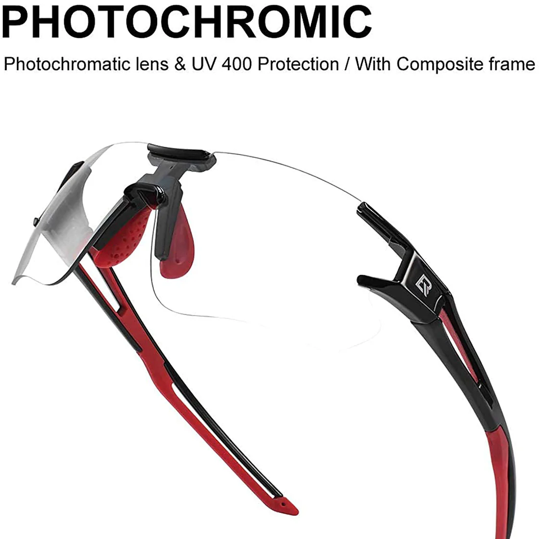 ROCKBROS Cycling Photochromic Sunglasses Rimless Transparent Goggles - Image 7