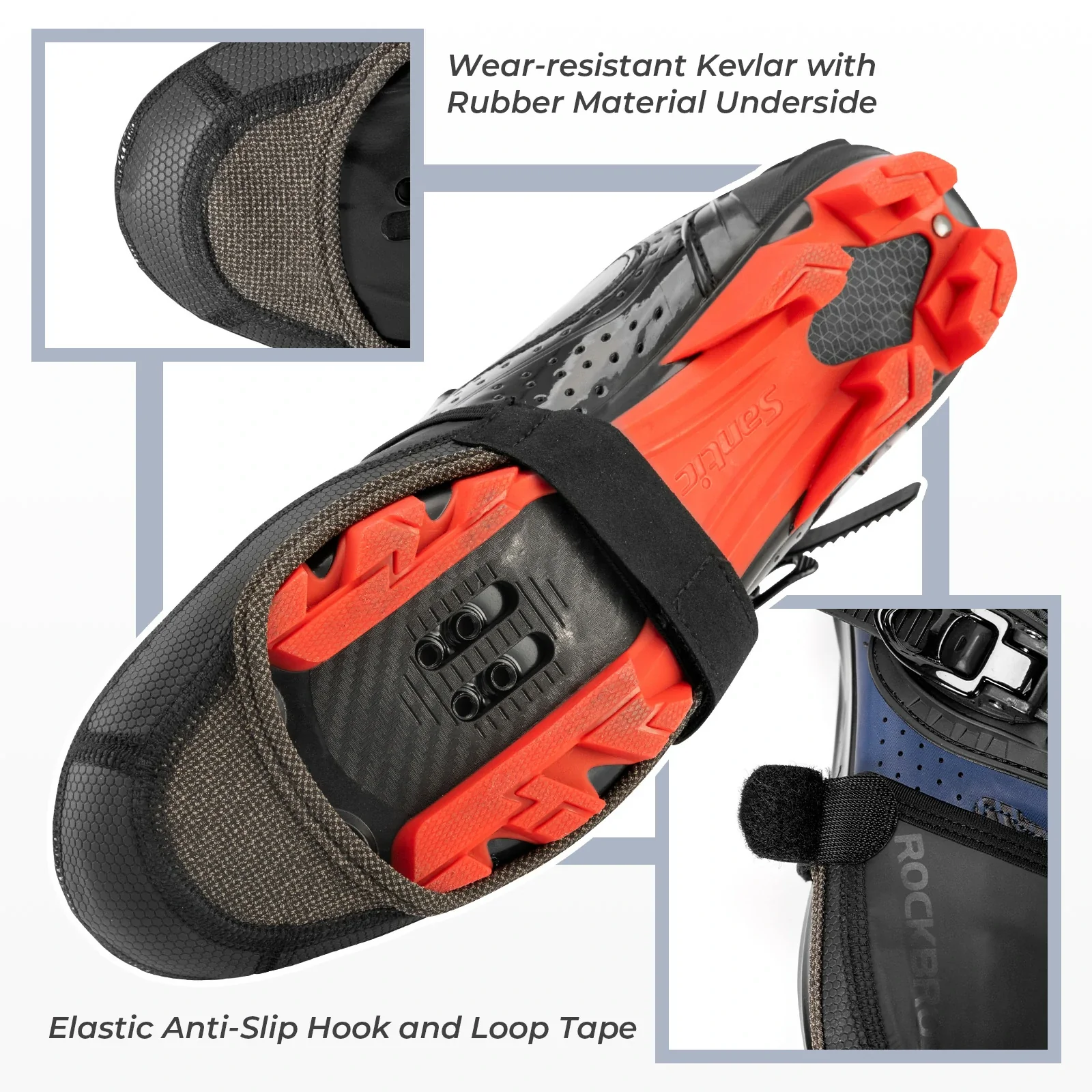 ROCKBROS Cycling Shoe Covers Thermal Warmers Water Resistant Bike Overshoe - Image 5