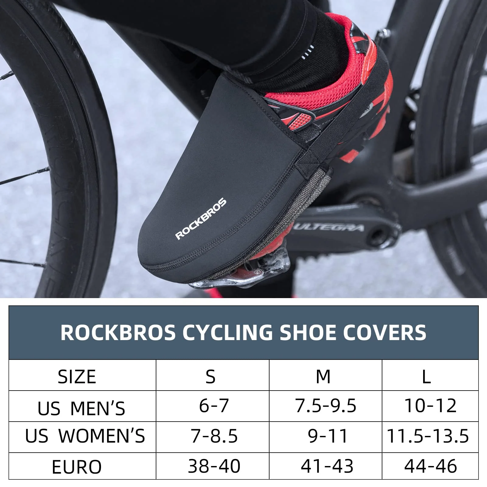 ROCKBROS Cycling Shoe Toe Covers Bike Overshoes Thermal Unisex - Image 8