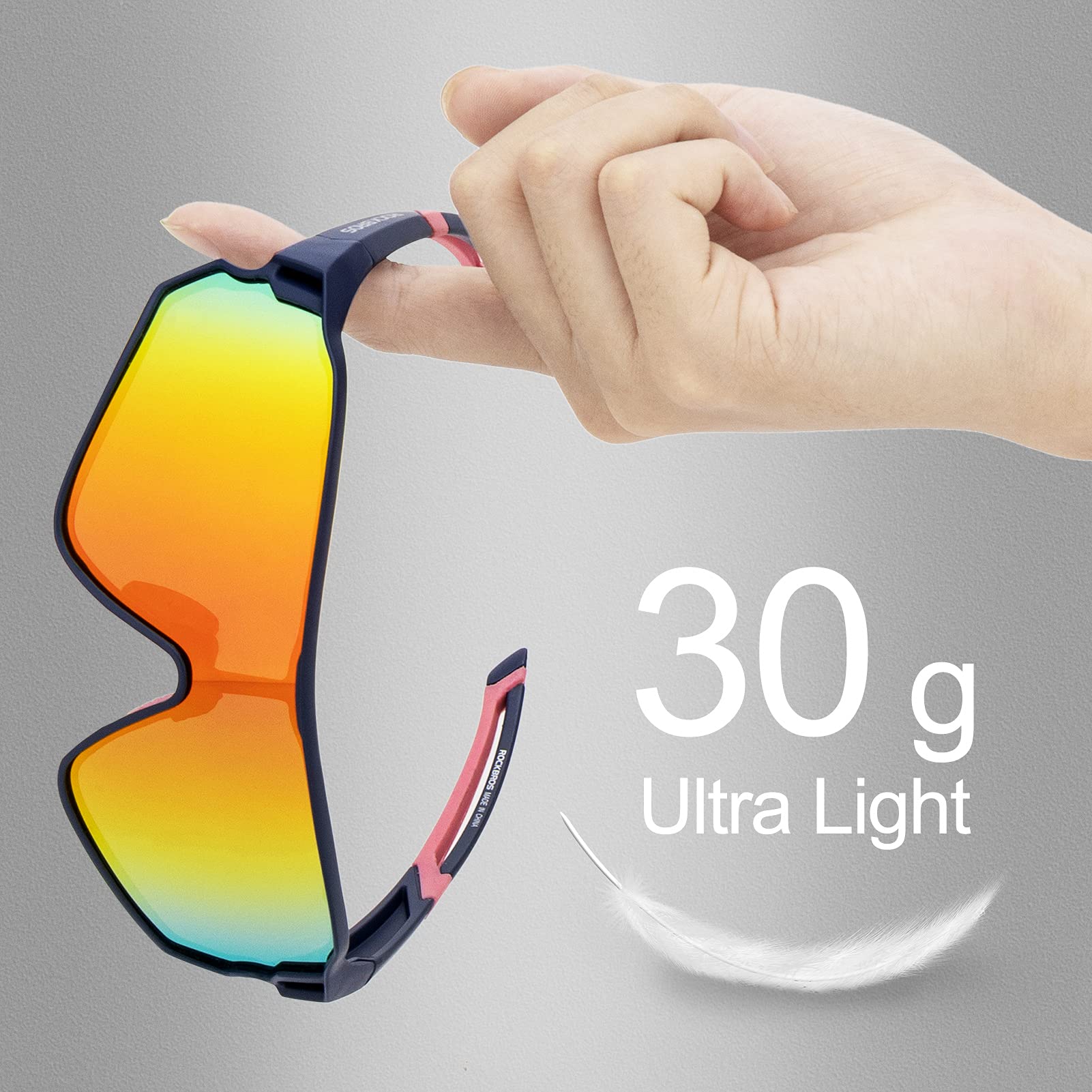 ROCKBROS Cycling Sunglasses Polarized UV Protection Full Frame Goggles - Image 4
