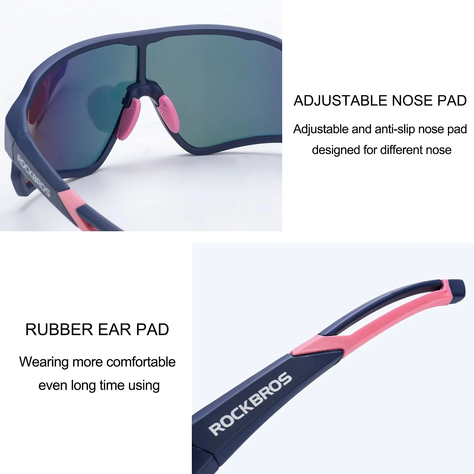 ROCKBROS Cycling Sunglasses Polarized UV Protection Full Frame Goggles - Image 5