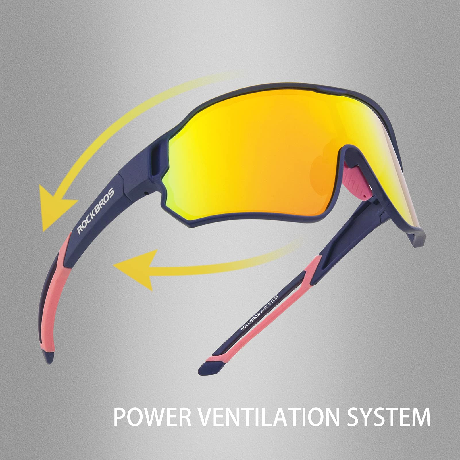 ROCKBROS Cycling Sunglasses Polarized UV Protection Full Frame Goggles - Image 6