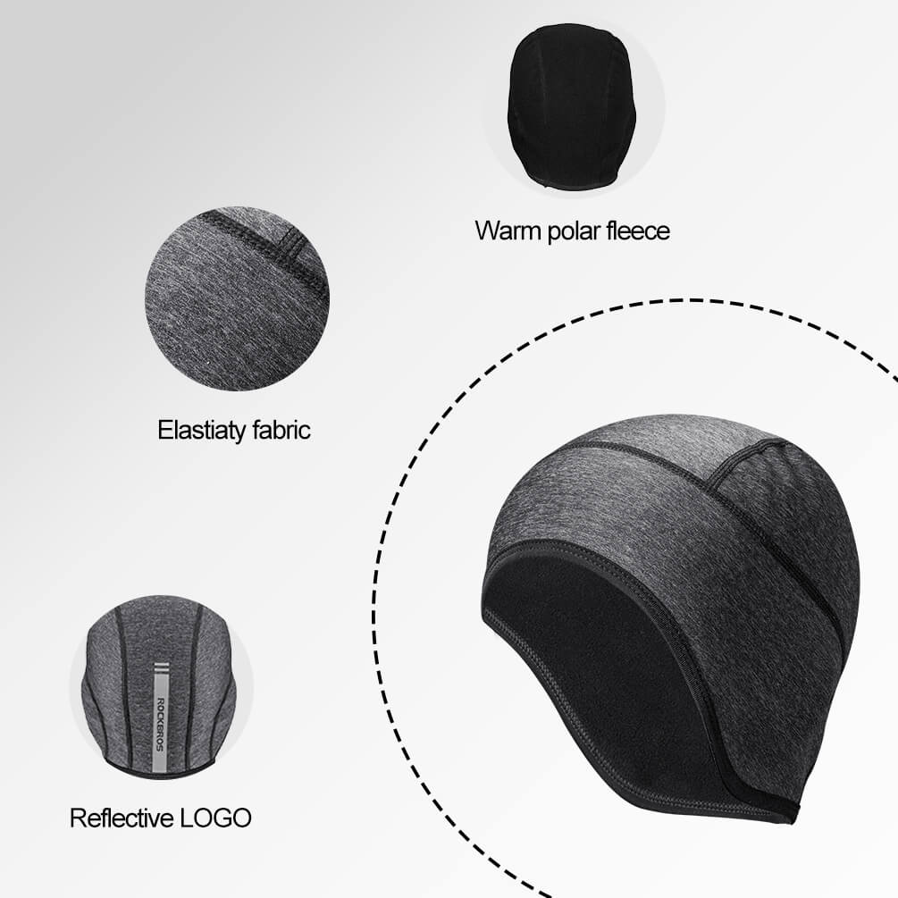 ROCKBROS Cycling Windproof Skull Cap with Ear Covers & Helmet Liner - Image 3