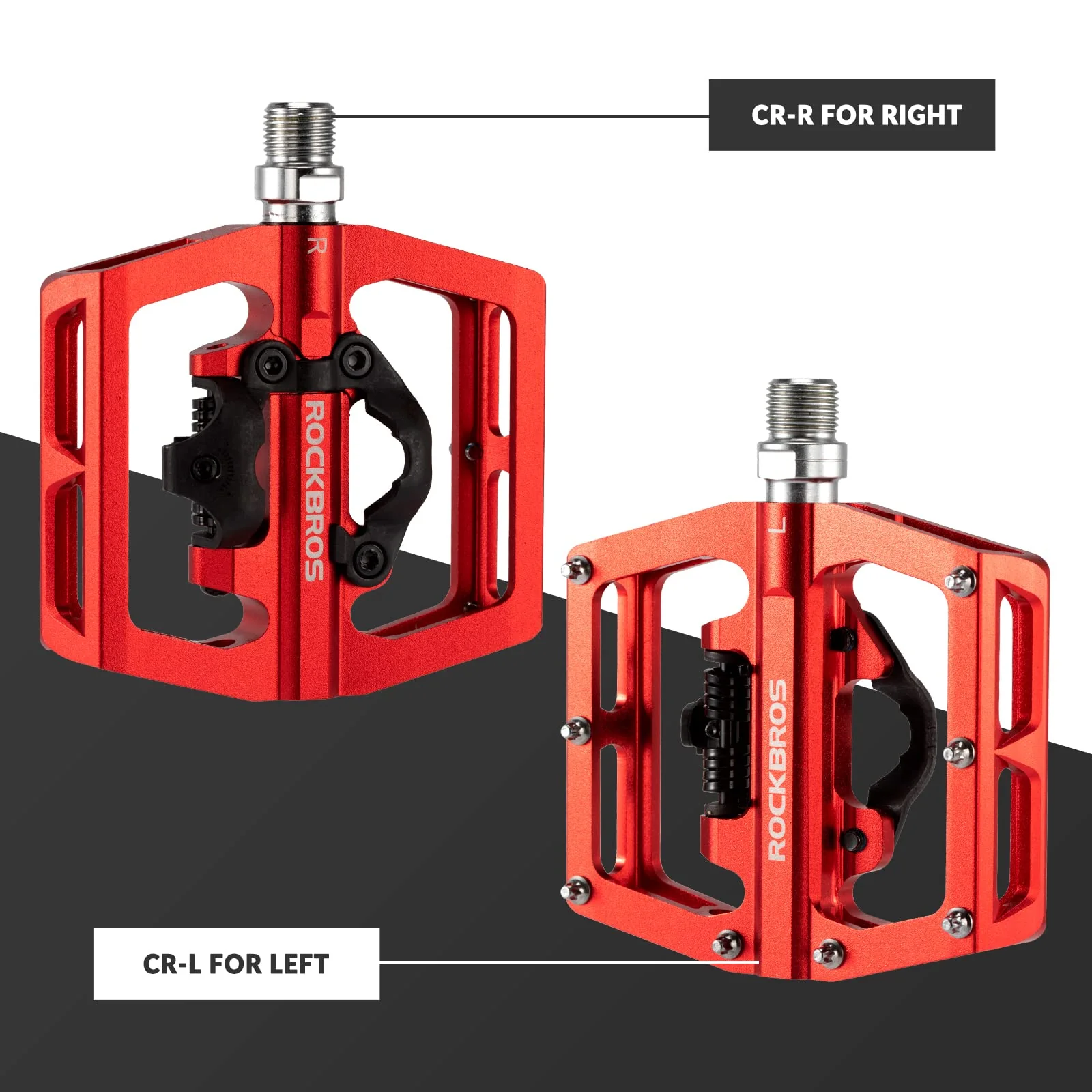 ROCKBROS Dual Functionality Bike Pedals Clipless Flat Bike Pedals (Pair) - Image 15