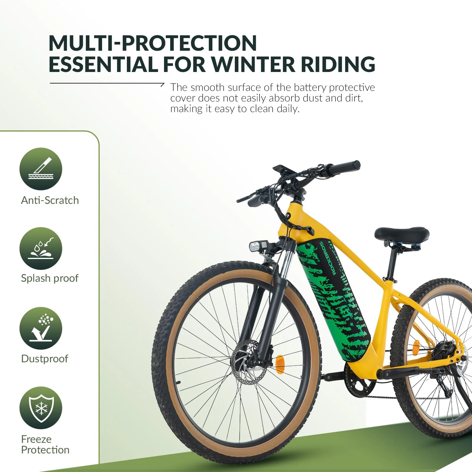ROCKBROS Ebike Battery Protective Cover for Integrated Frame Battery 28-38 cm - Image 5