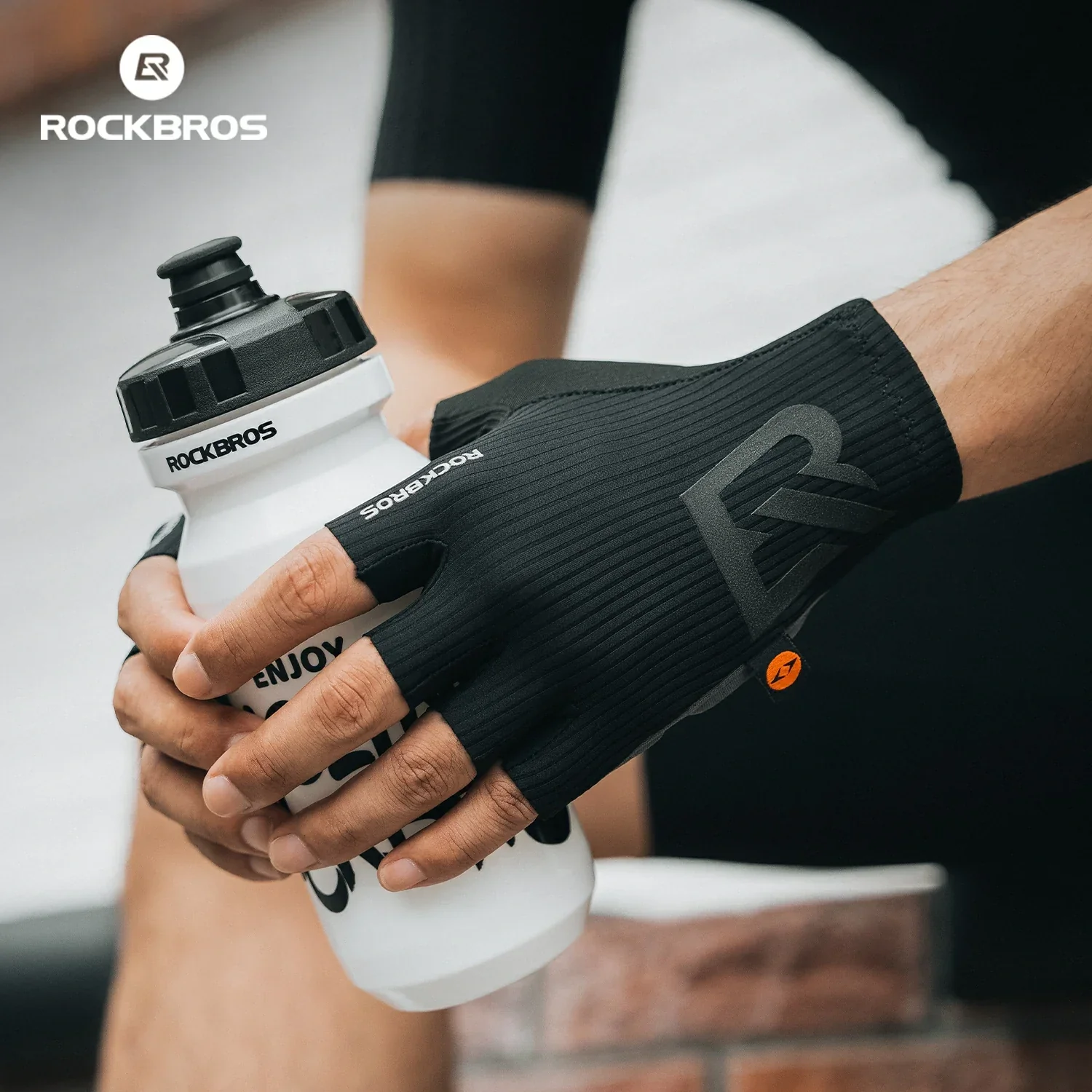 ROCKBROS Elastic Interface® Half-Finger Gel Padded Cycling Bike Gloves - Image 4