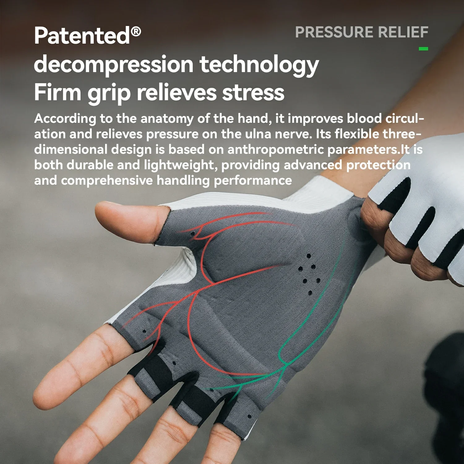 ROCKBROS Elastic Interface® Half-Finger Gel Padded Cycling Bike Gloves - Image 7