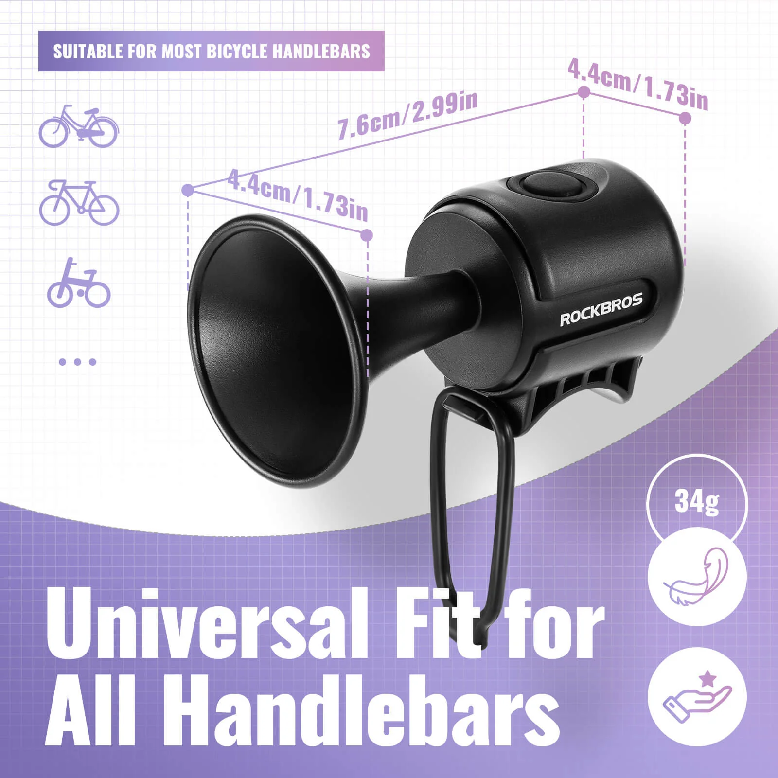 ROCKBROS Electric Bicycle Bells IPX4 Waterproof - Image 6