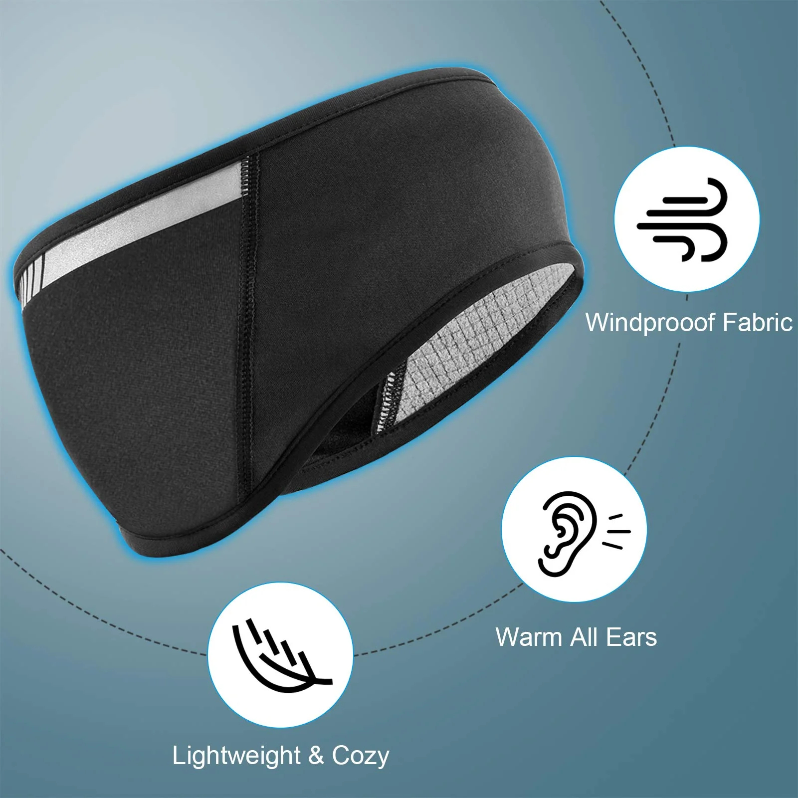 ROCKBROS Fleece Ear Warmers Headband Cycling Cap Protector Men Women - Image 6