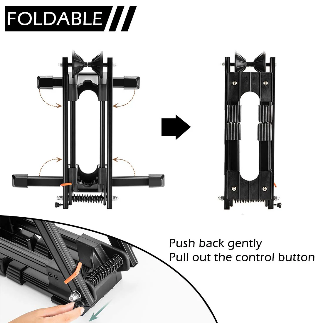 ROCKBROS Fully Foldable Bike Stand Portable Bicycle Storage Holder Aluminium - Image 6