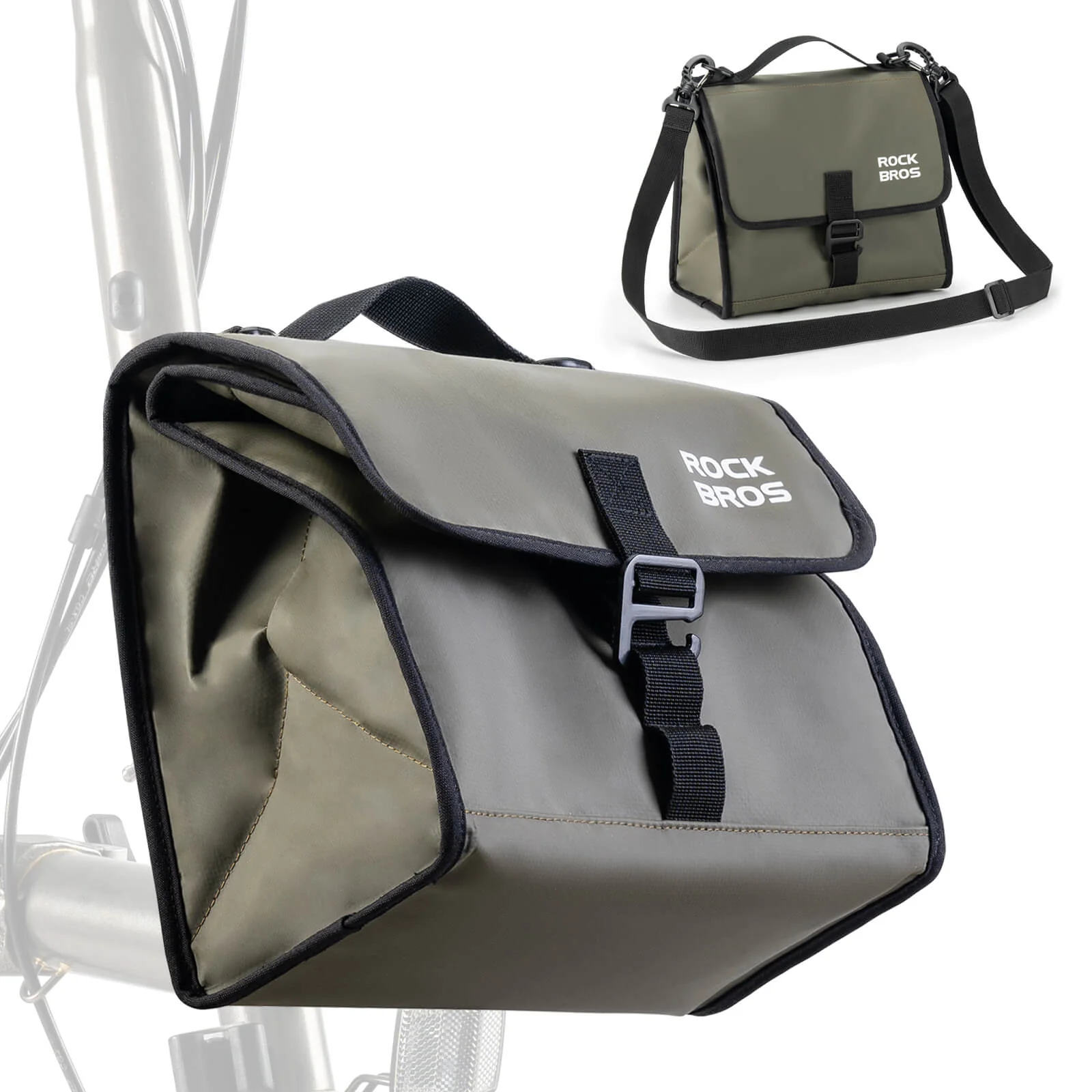 ROCKBROS Folding Bike Handlebar Bag Backpack 4-7L - Image 10