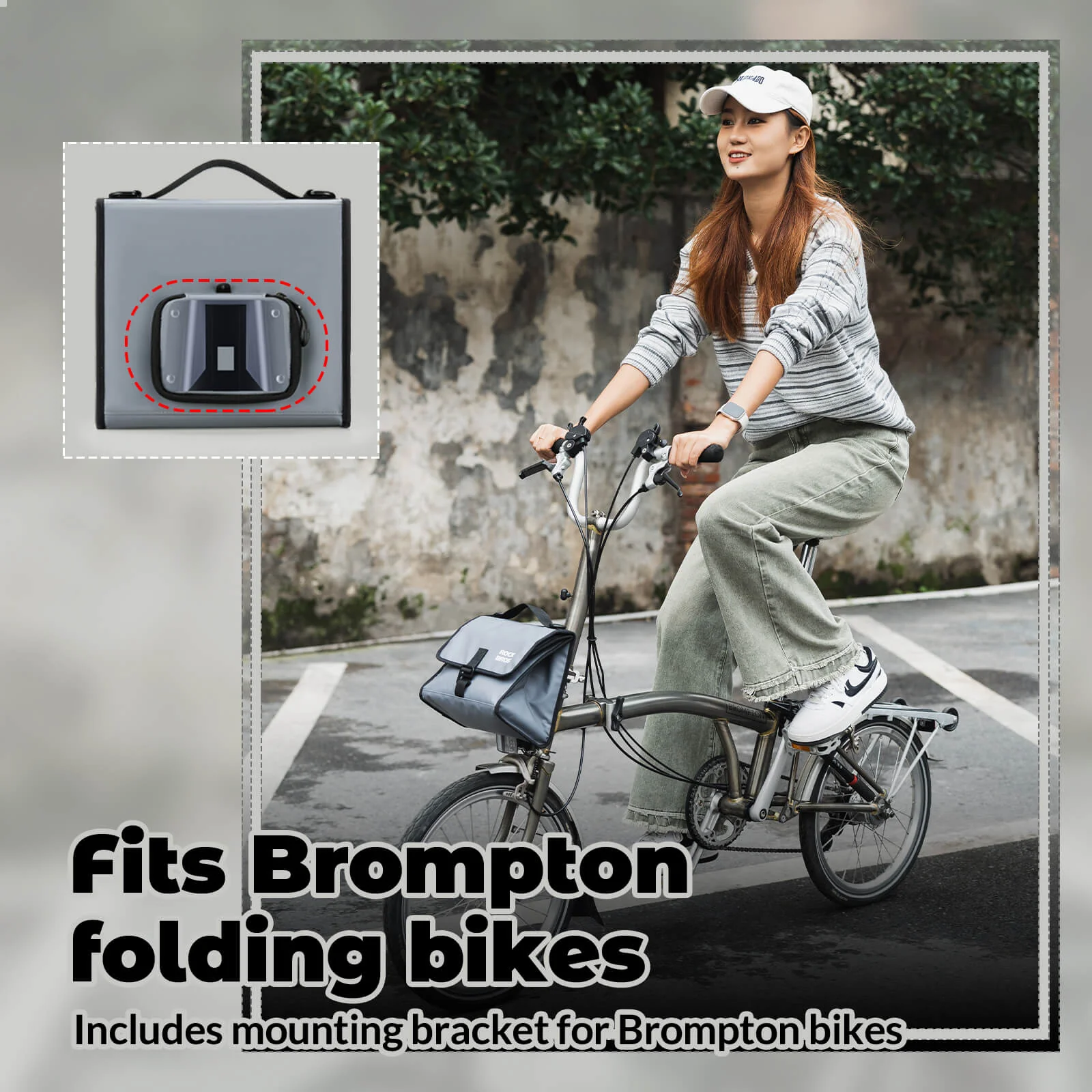 ROCKBROS Folding Bike Handlebar Bag Backpack 4-7L - Image 15