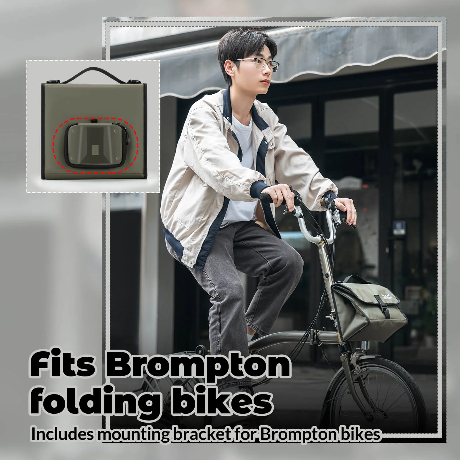 ROCKBROS Folding Bike Handlebar Bag Backpack 4-7L - Image 16