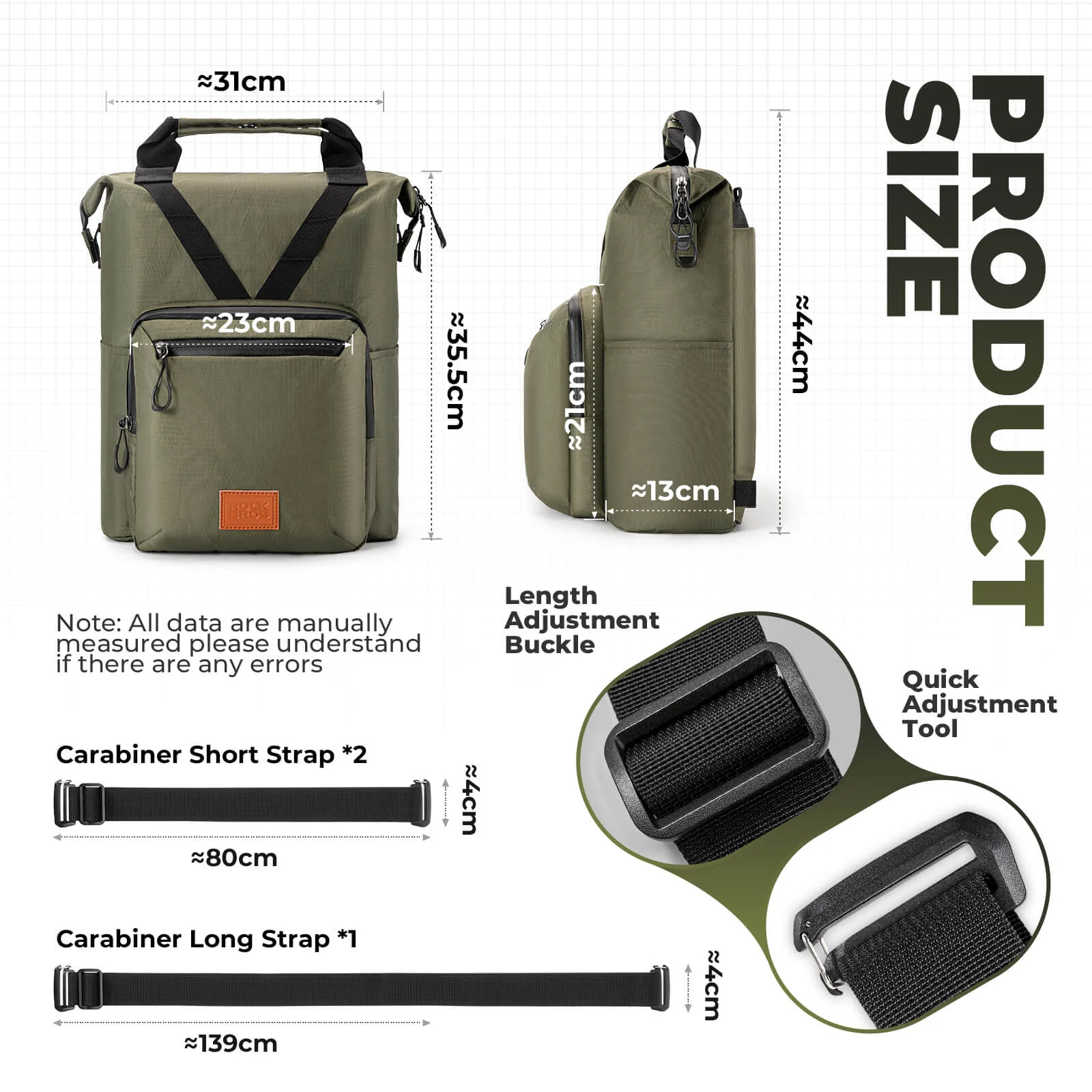 ROCKBROS Folding Bike Handlebar Bag Backpack - H43 - Image 5