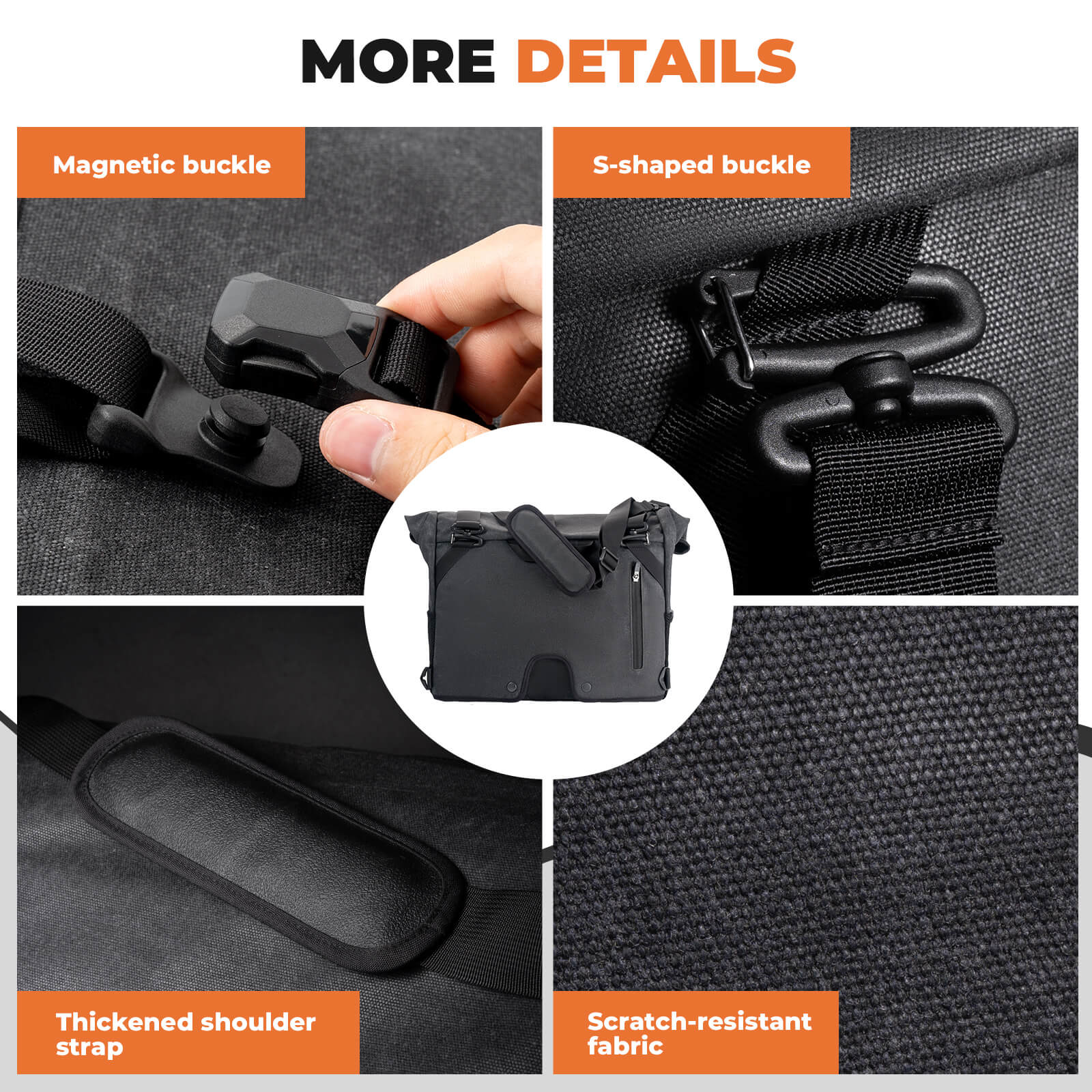 ROCKBROS Folding Bike Handlebar Bag Backpack - H48 - Image 8