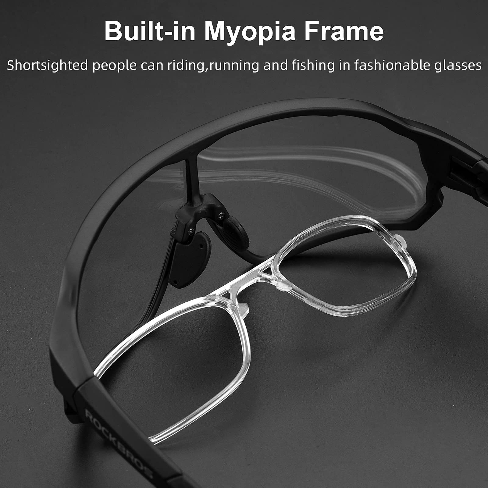 ROCKBROS Full Frame Photochromic Sunglasses Cycling Sunglasses - Image 4