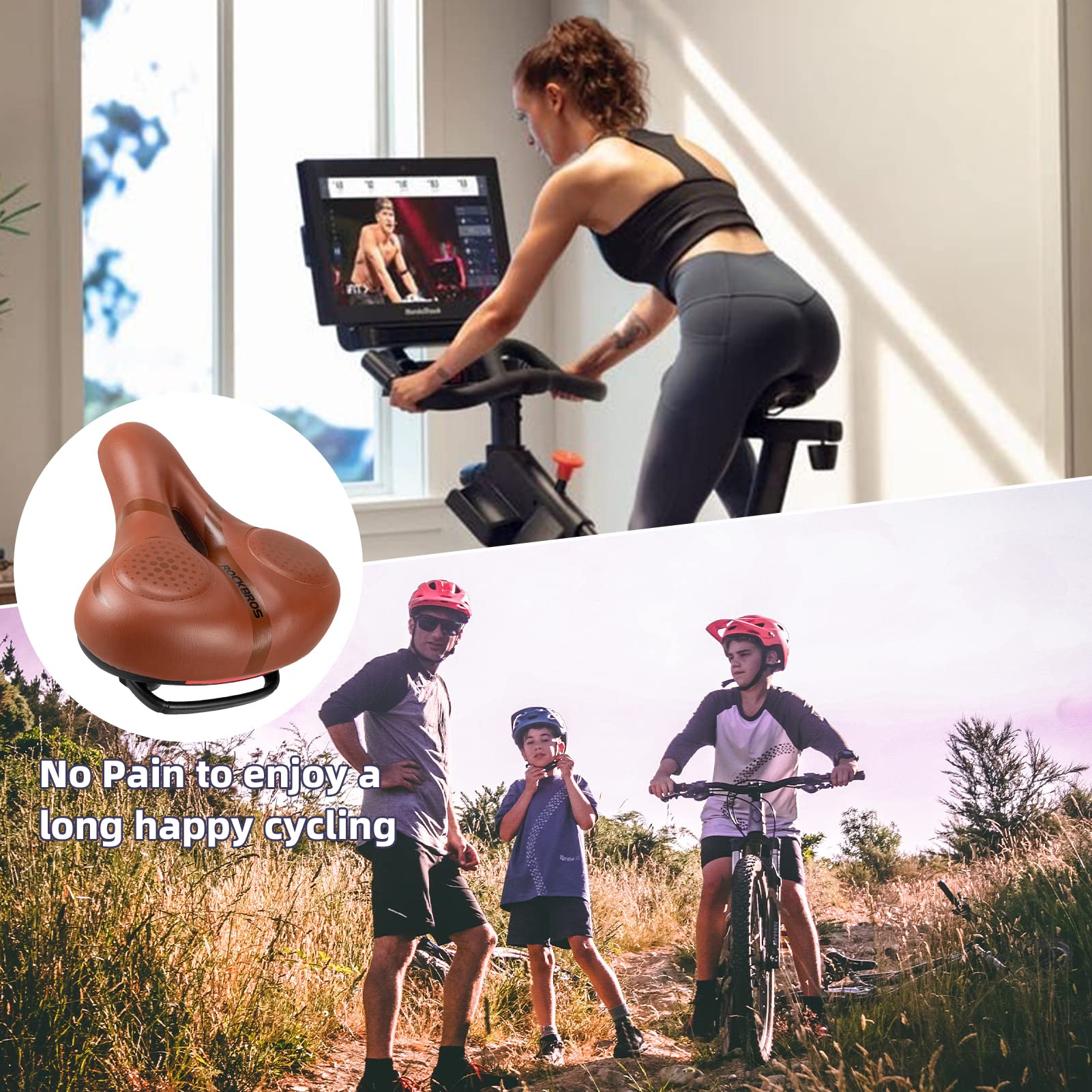 ROCKBROS Gel Bike Saddle Soft Ergonomic Saddle for MTB Bicycle - Image 12