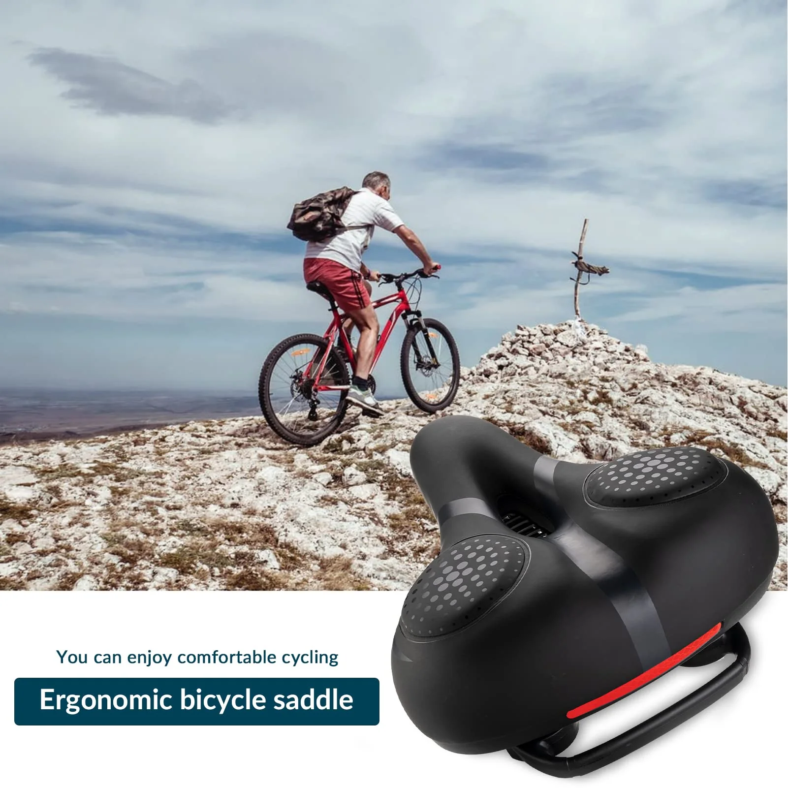 ROCKBROS Gel Bike Saddle Soft Ergonomic Saddle for MTB Bicycle - Image 6