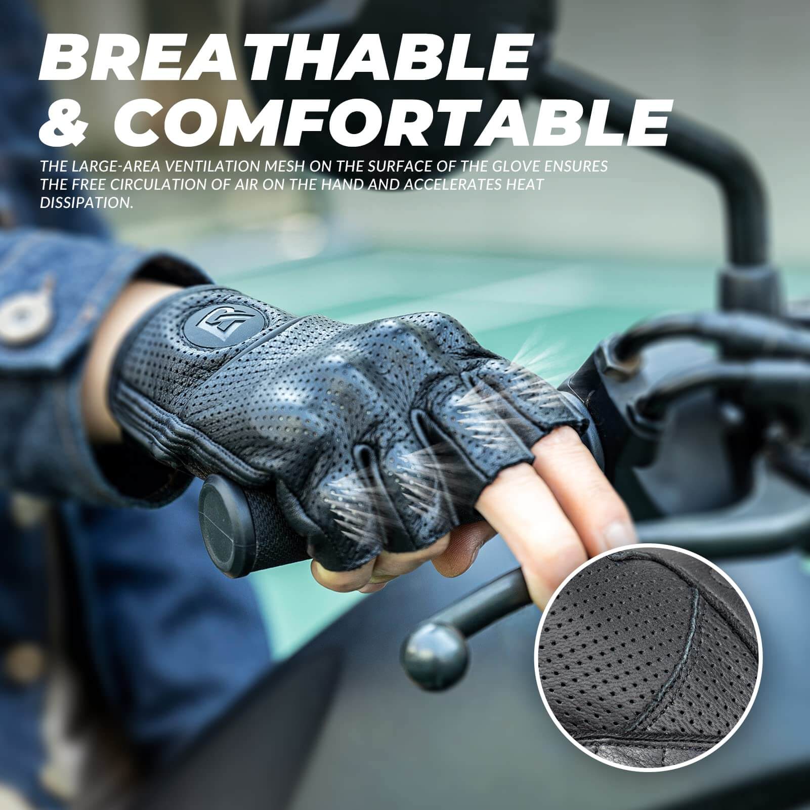 ROCKBROS Half-Finger Gel Padded Cycling Gloves Shock-Absorbing for Men Women - Image 4
