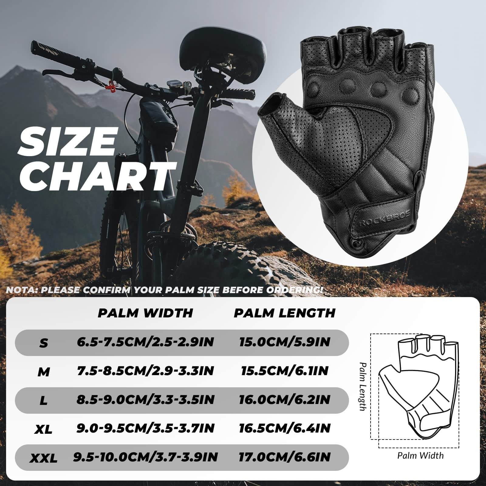ROCKBROS Half-Finger Gel Padded Cycling Gloves Shock-Absorbing for Men Women - Image 5