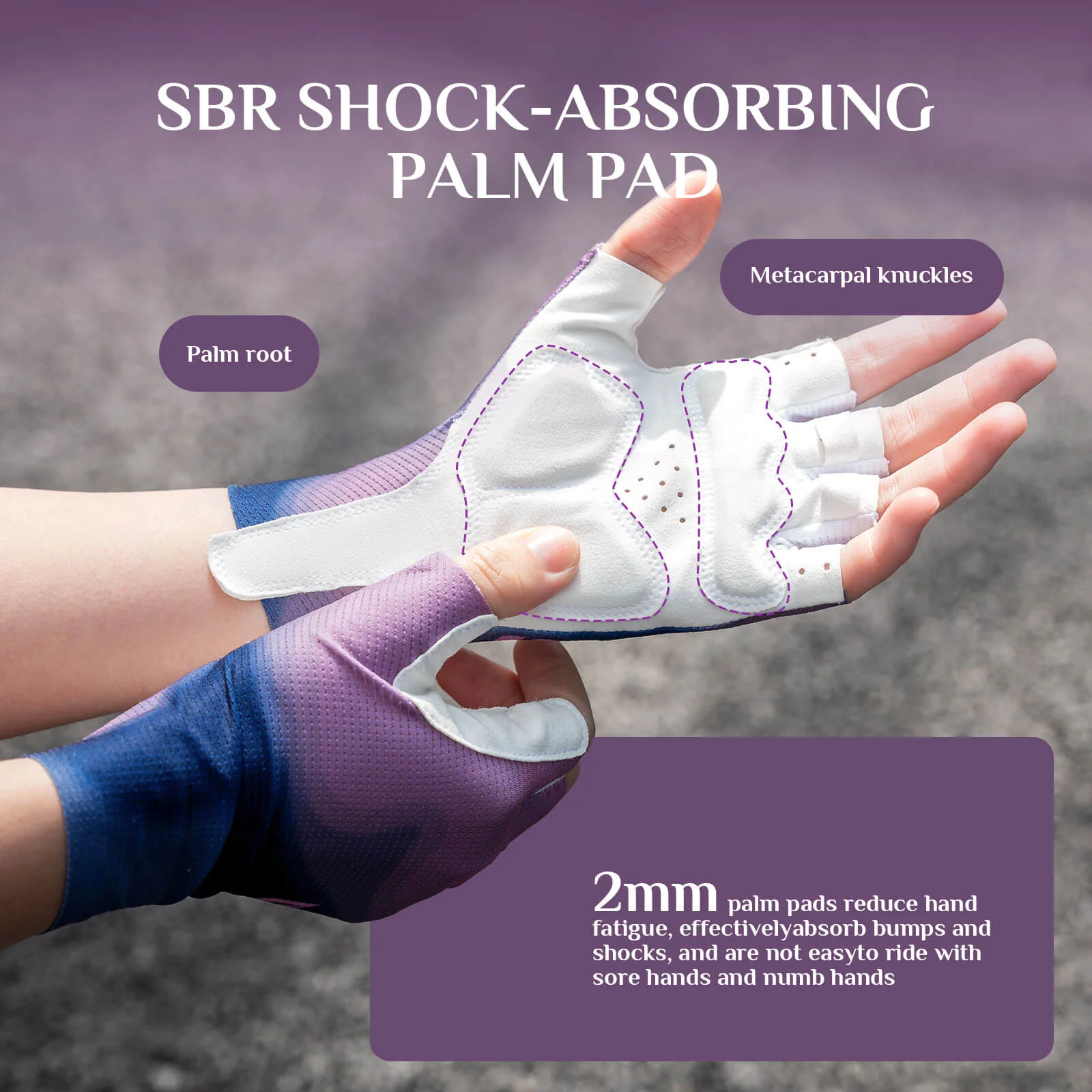 ROCKBROS Half-Finger Women Cycling Gloves Shock-Absorbing - Image 3