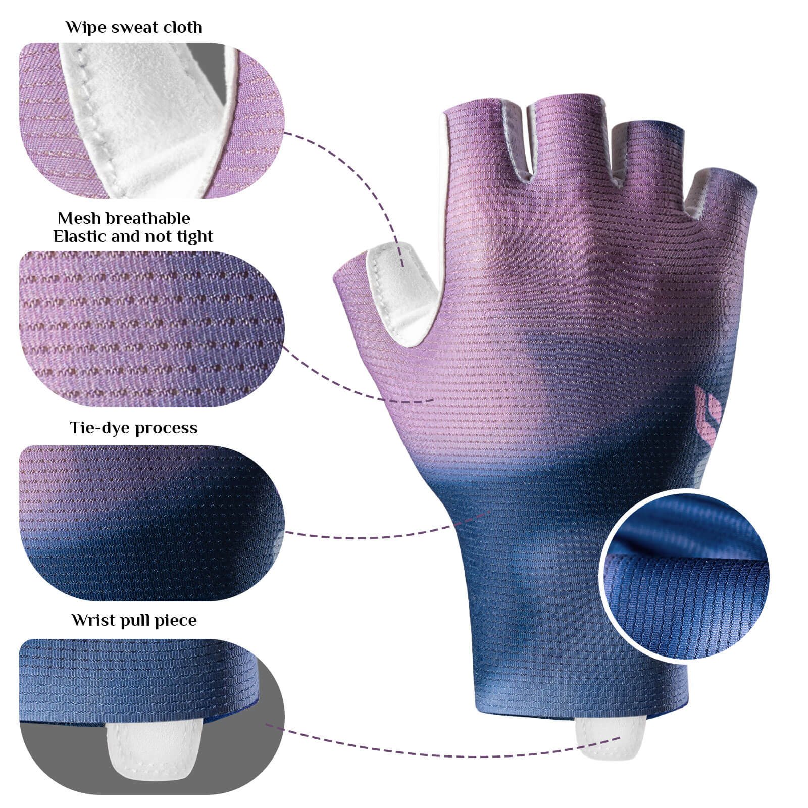 ROCKBROS Half-Finger Women Cycling Gloves Shock-Absorbing - Image 4