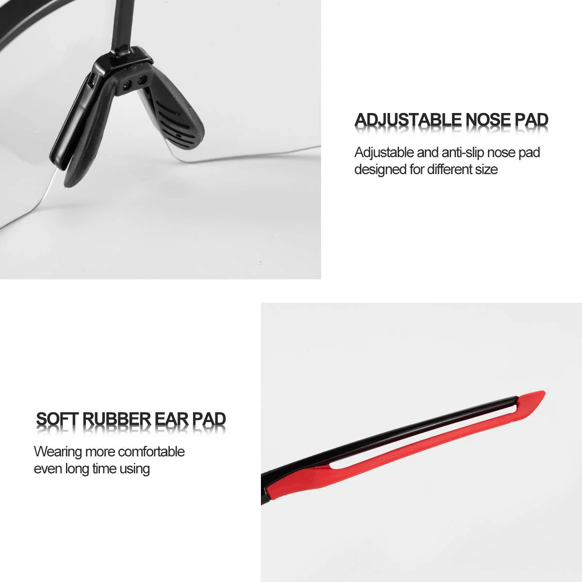 ROCKBROS Half Frame Photochromic Sports Sunglasses Cycling Glasses UV400 - Image 10