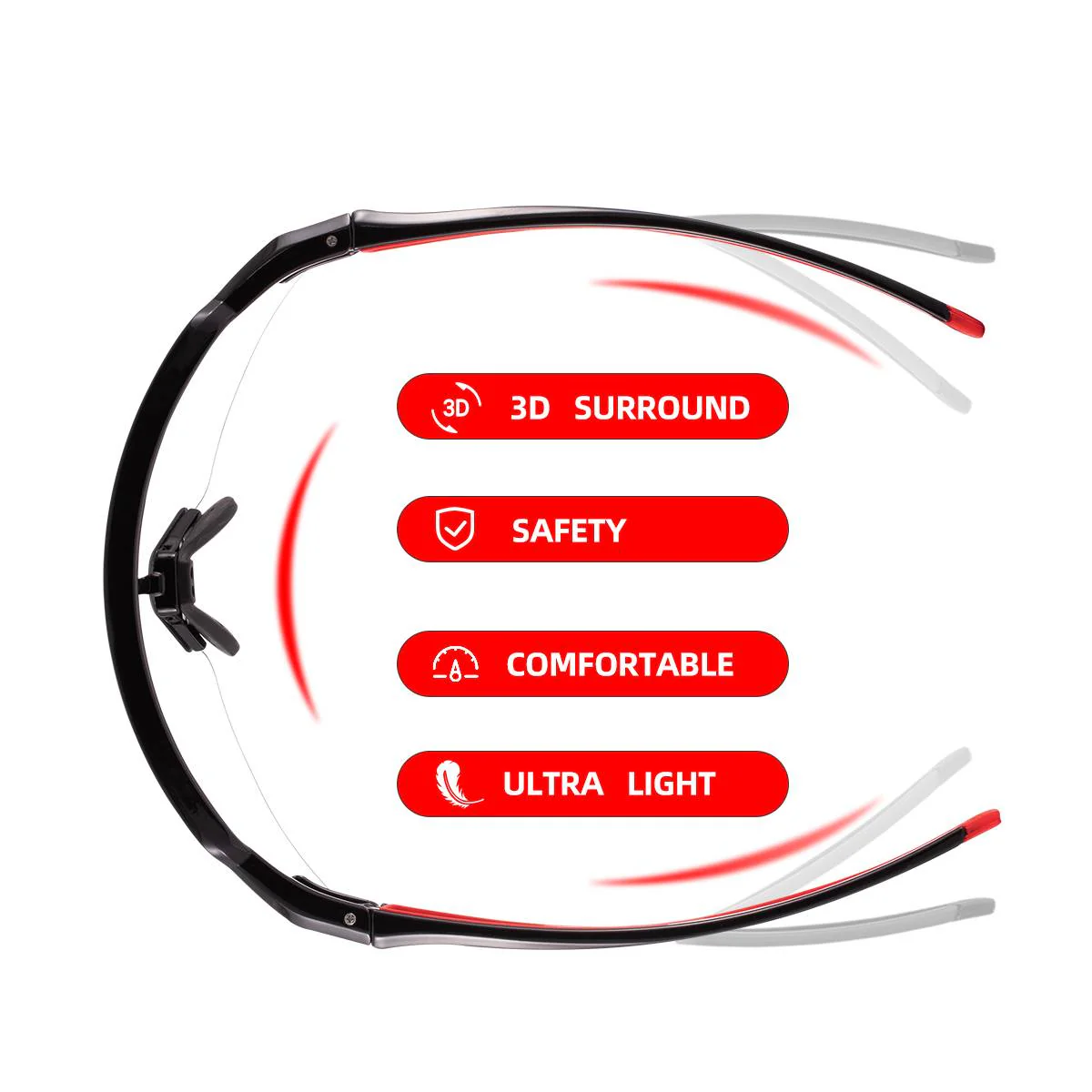 ROCKBROS Half Frame Photochromic Sports Sunglasses Cycling Glasses UV400 - Image 11