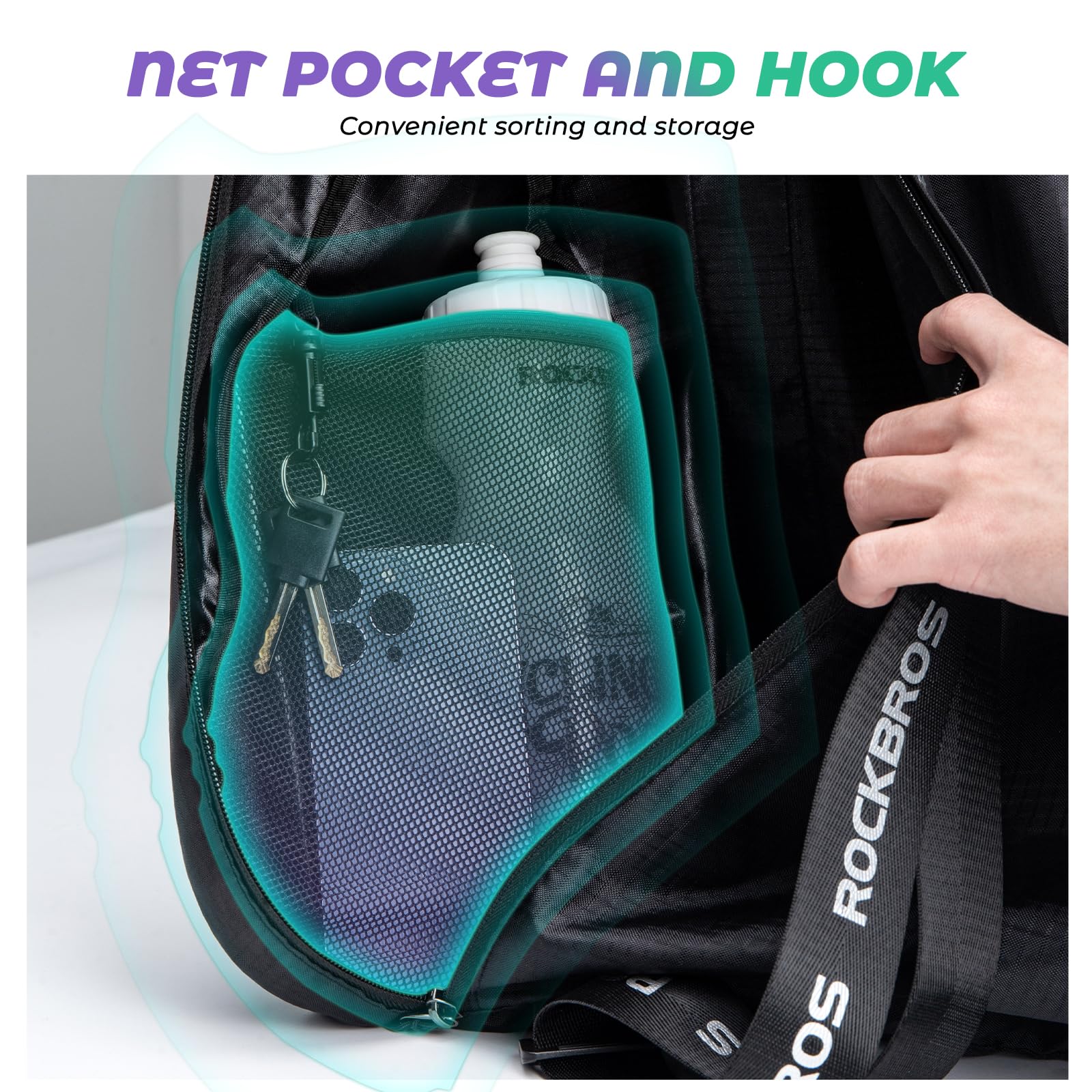 ROCKBROS Helmet Bag for Motorcycles & Bicycles Waterproof Backpack 6-7L - Image 4